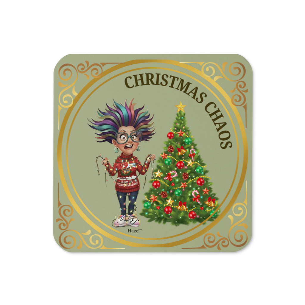 Funny Holiday Coaster CHRISTMAS CHAOS™ Tangled Lights 