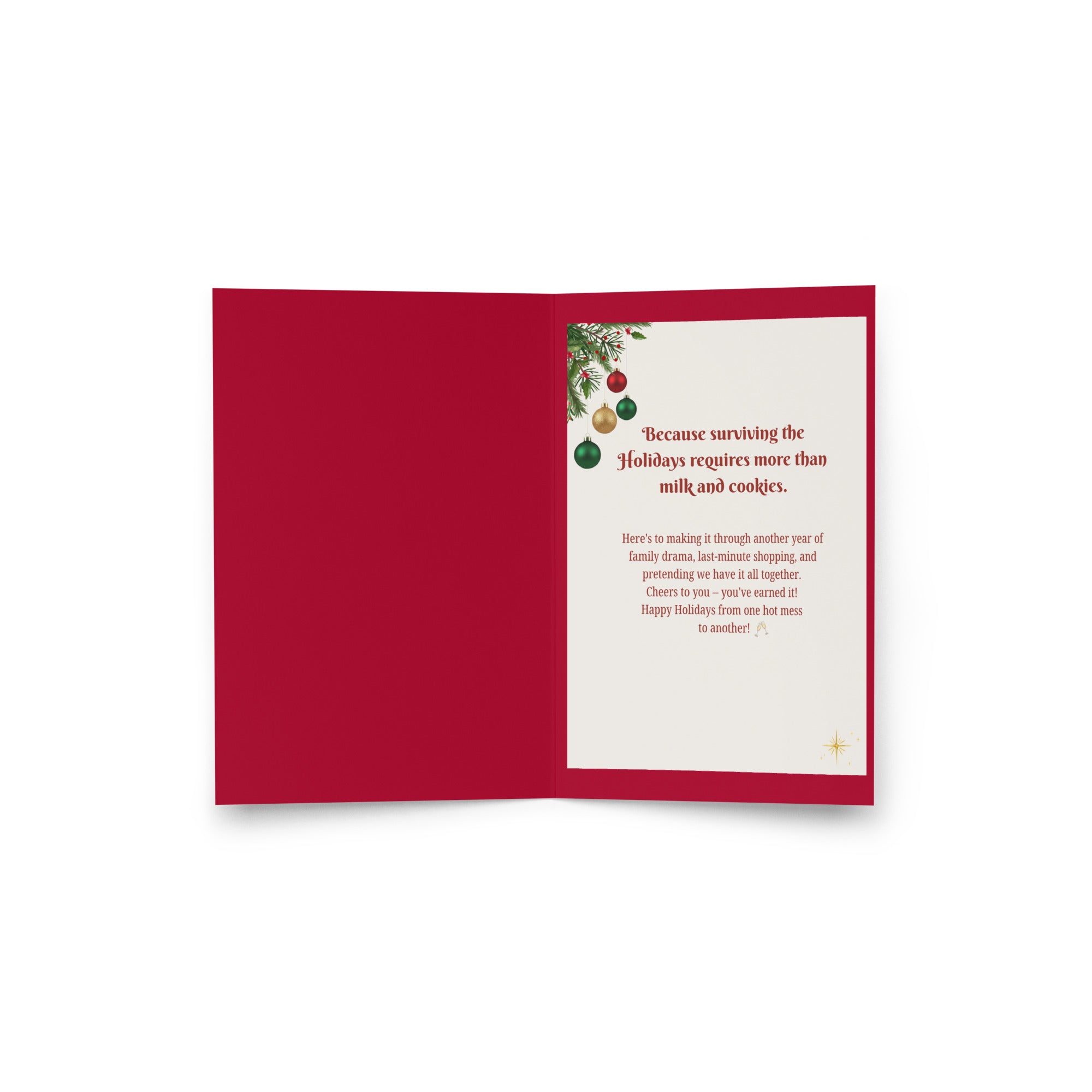 Santa's Whiskey List Holiday Greeting Card