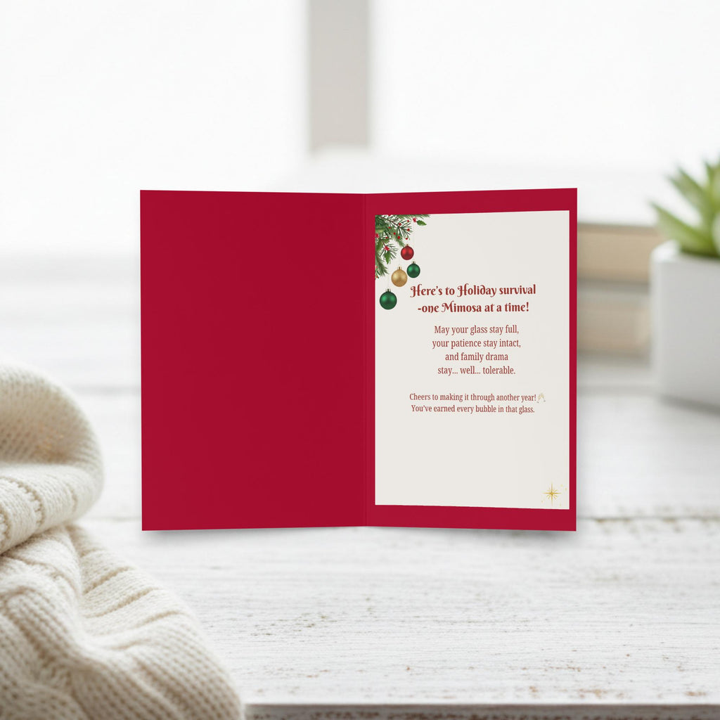 Merry Mimosa Sassy Christmas Greeting Card