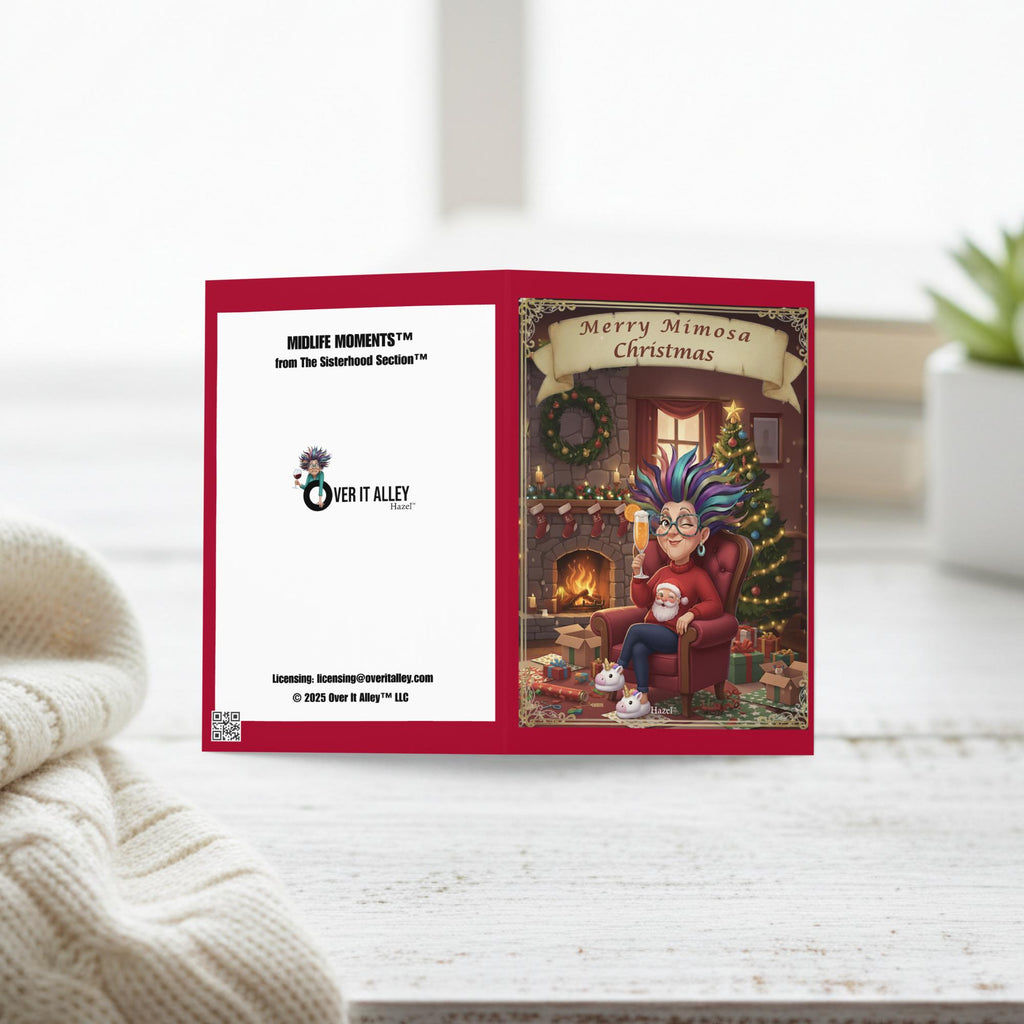 Merry Mimosa Sassy Christmas Greeting Card