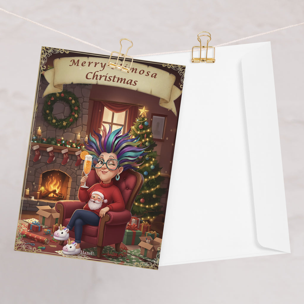 Merry Mimosa Sassy Christmas Greeting Card