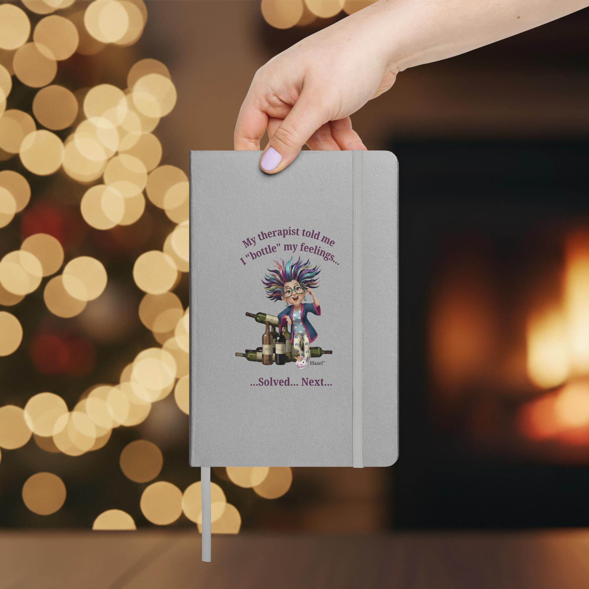 Funny Therapy Journal Premium Hardbound Wine Lover Gift