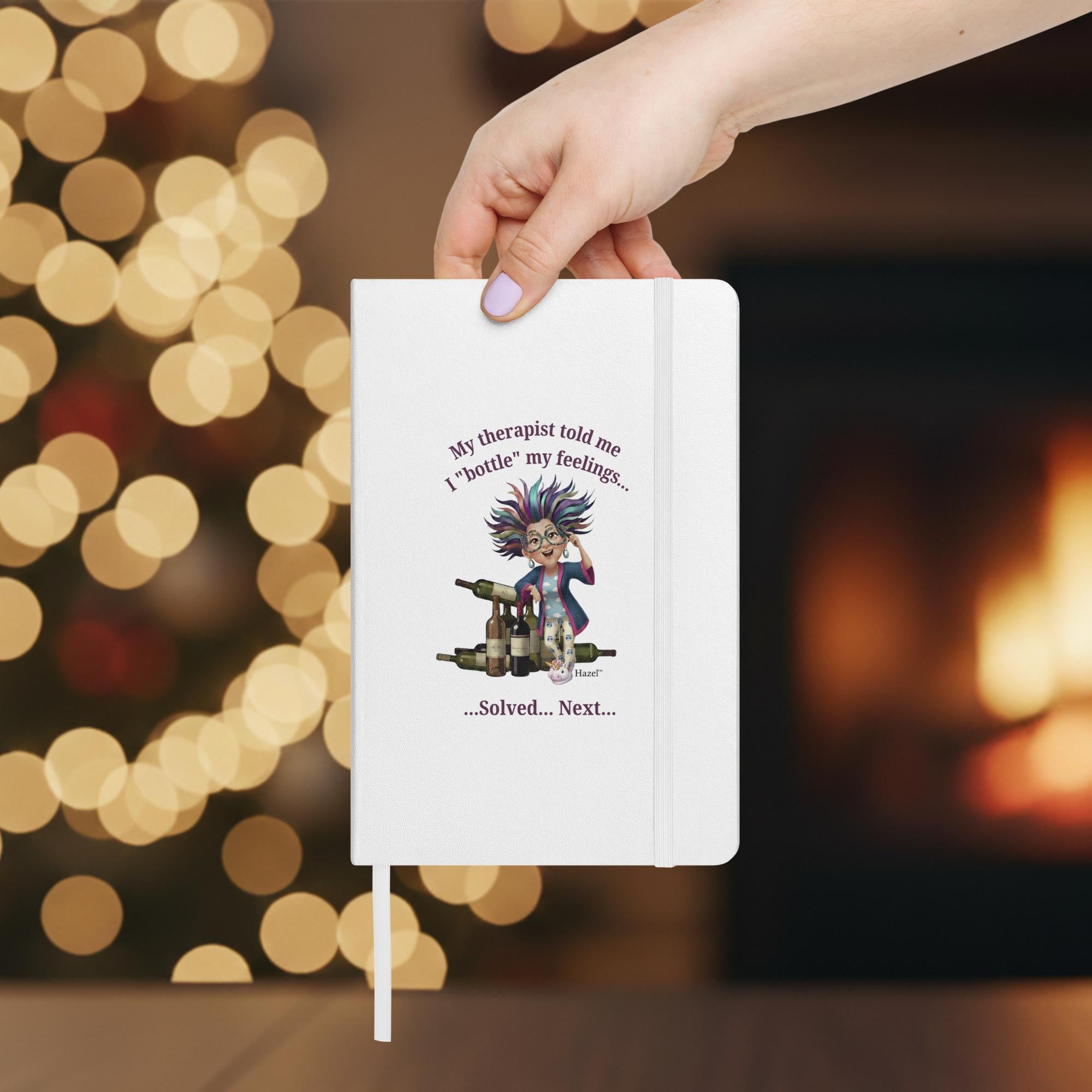 Funny Therapy Journal Premium Hardbound Wine Lover Gift