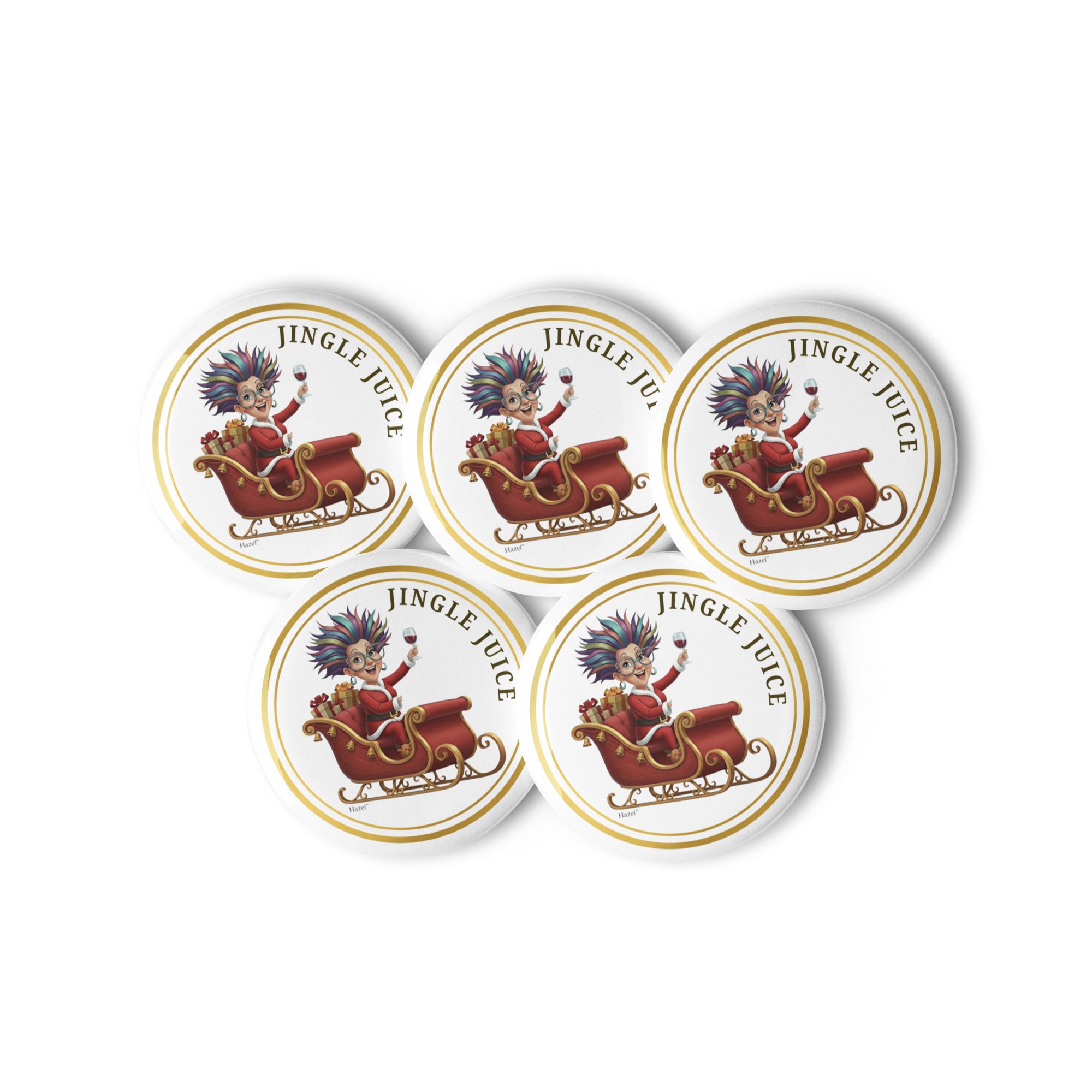 Funny Holiday Enamel Pin JINGLE JUICE™ Funny Wine Lover