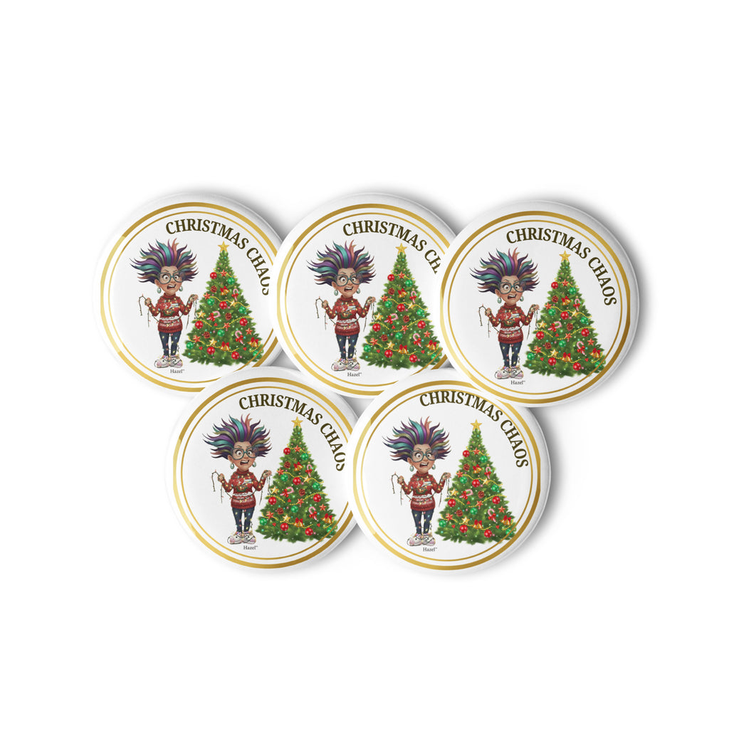 Funny Holiday Enamel Pin CHRISTMAS CHAOS™ Funny Tangled Lights