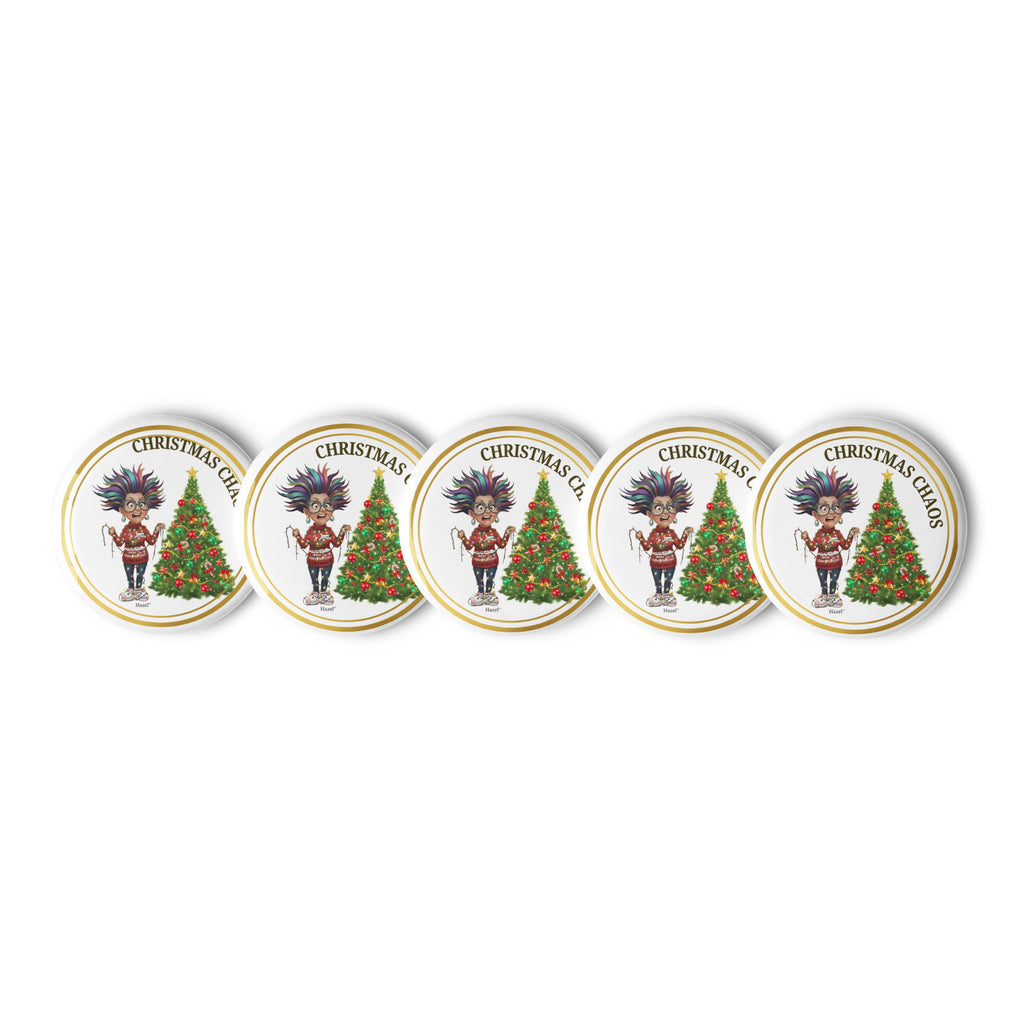 Funny Holiday Enamel Pin CHRISTMAS CHAOS™ Funny Tangled Lights