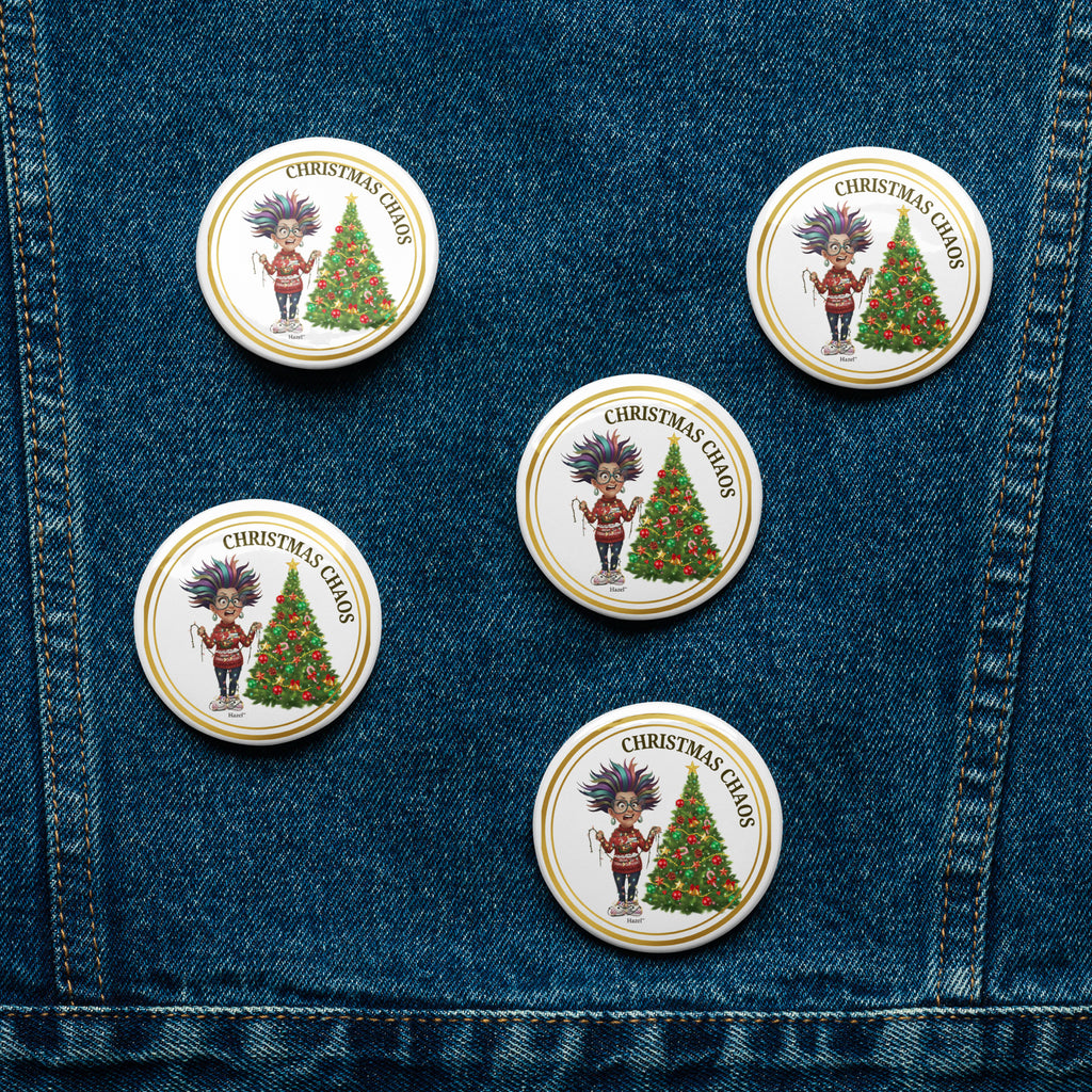 Funny Holiday Enamel Pin CHRISTMAS CHAOS™ Funny Tangled Lights