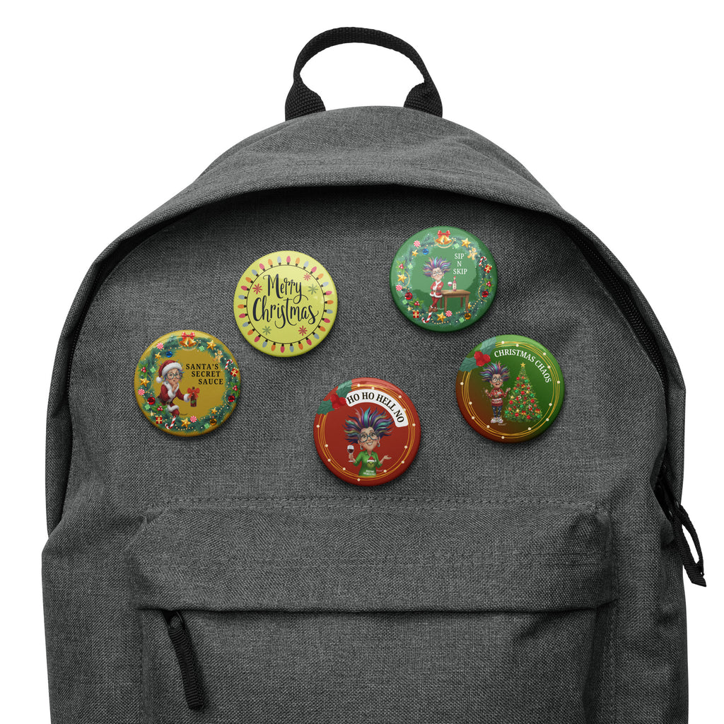 Sassy Christmas Pin Button Set-Limited Edition 5-Pack