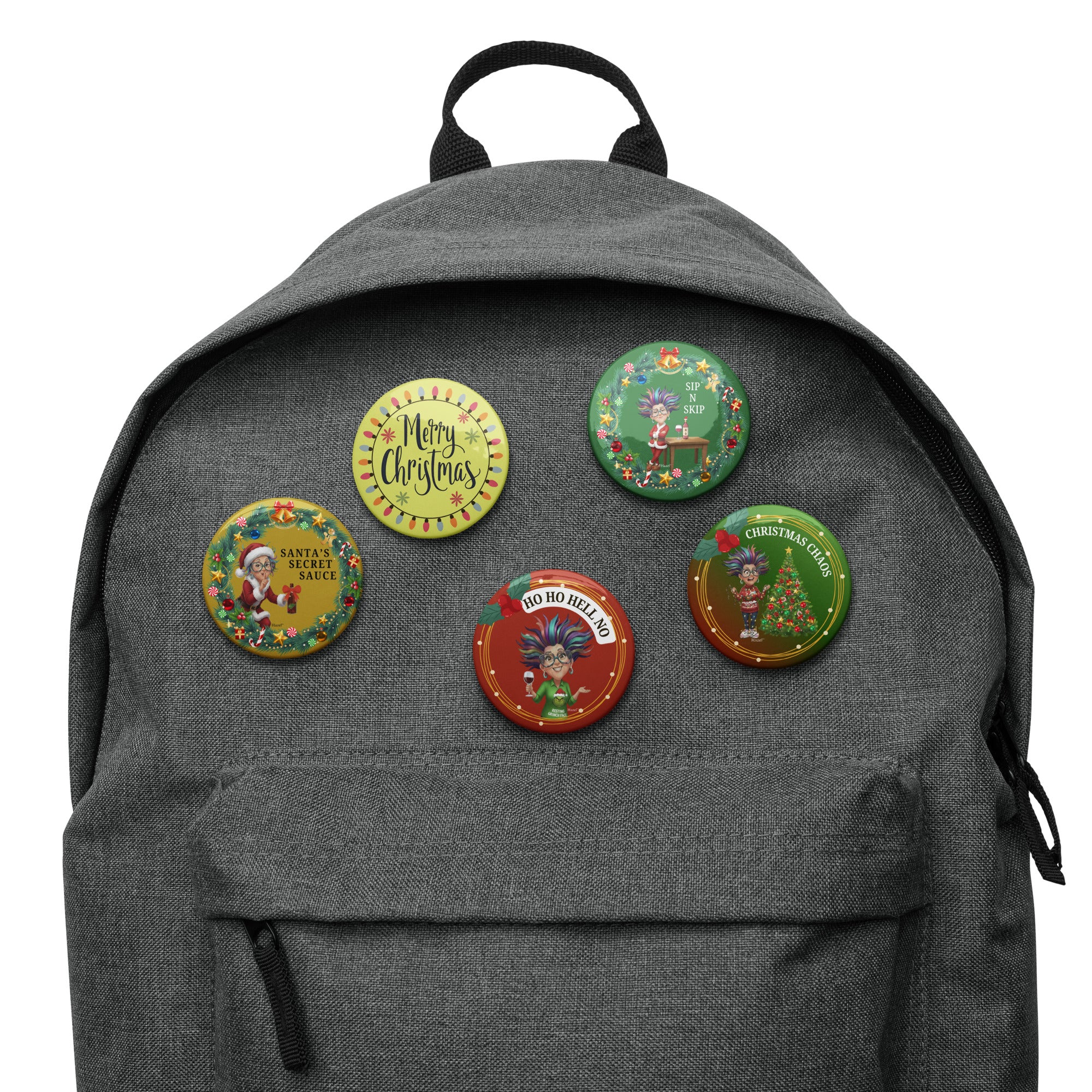 Sassy Christmas Pin Button Set-Limited Edition 5-Pack