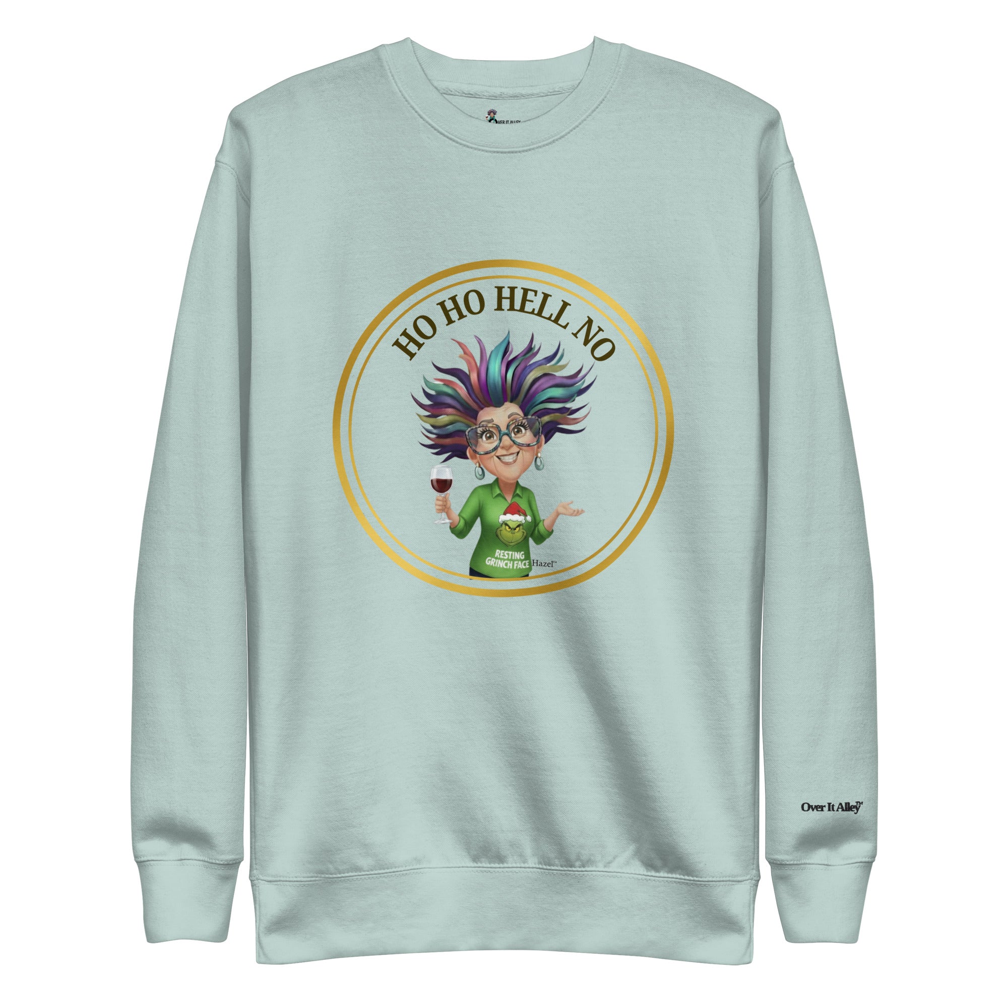 Funny Christmas Sweater - HO HO HELL NO™ - Resting Grinch Face