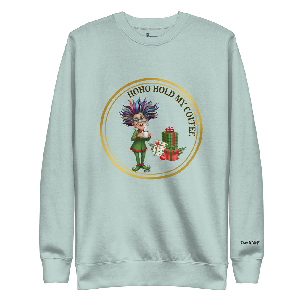 Funny Christmas Sweater - HO-HO-HOLD MY COFFEE™ - Funny Elf 