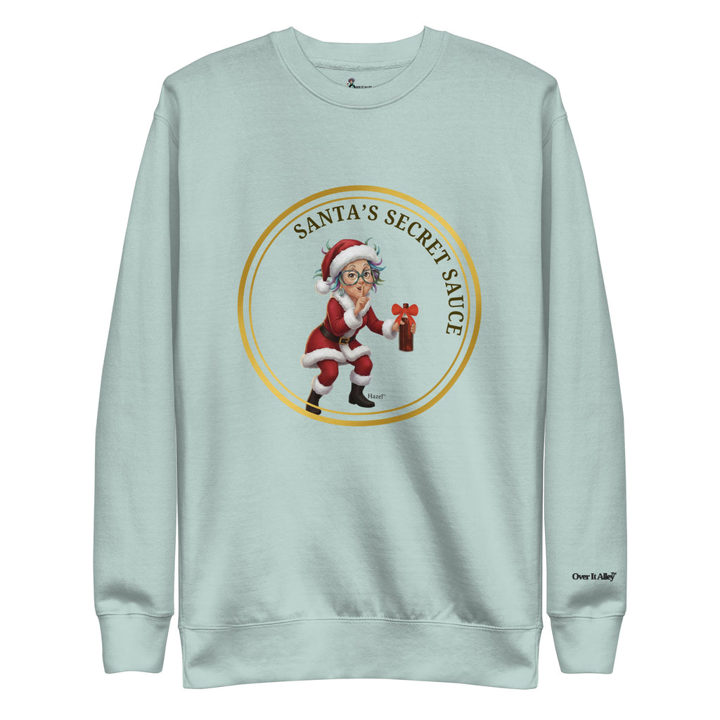  Funny Christmas Sweater SANTA'S SECRET SAUCE Holiday Drinking Humor