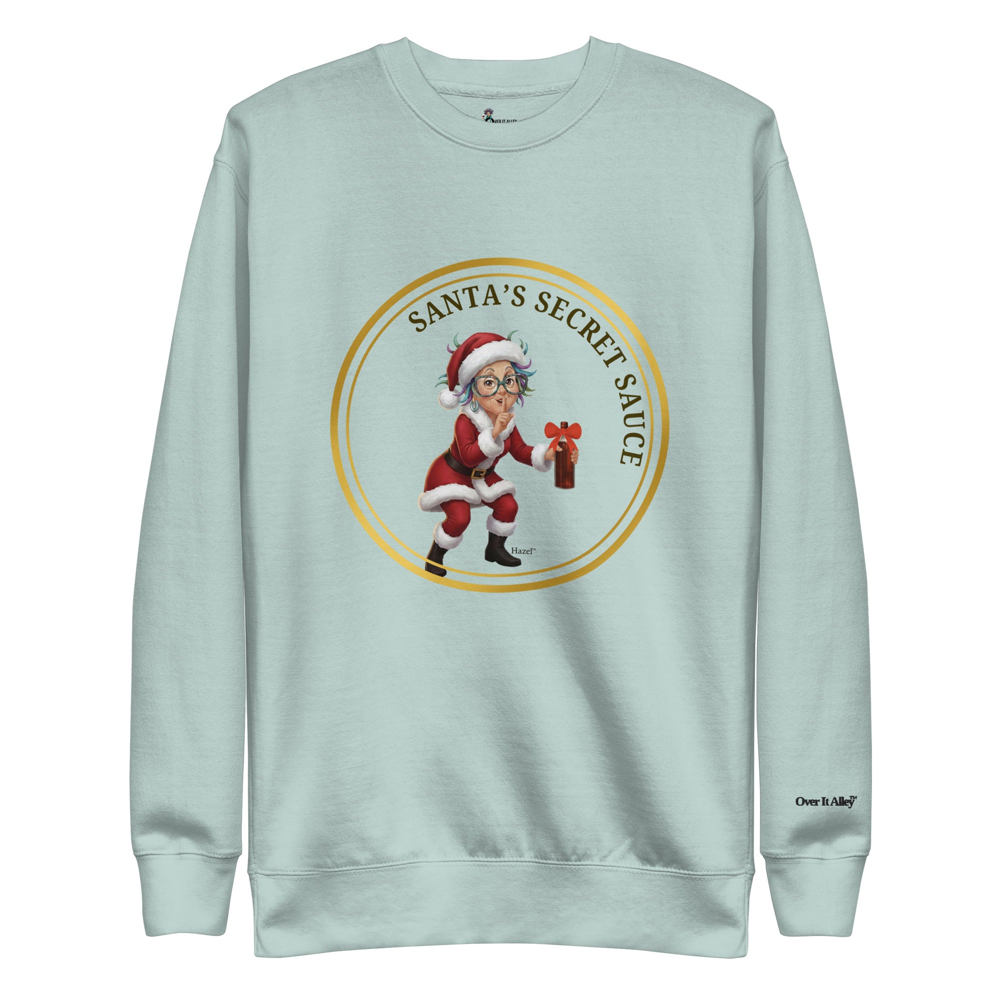  Funny Christmas Sweater SANTA'S SECRET SAUCE Holiday Drinking Humor