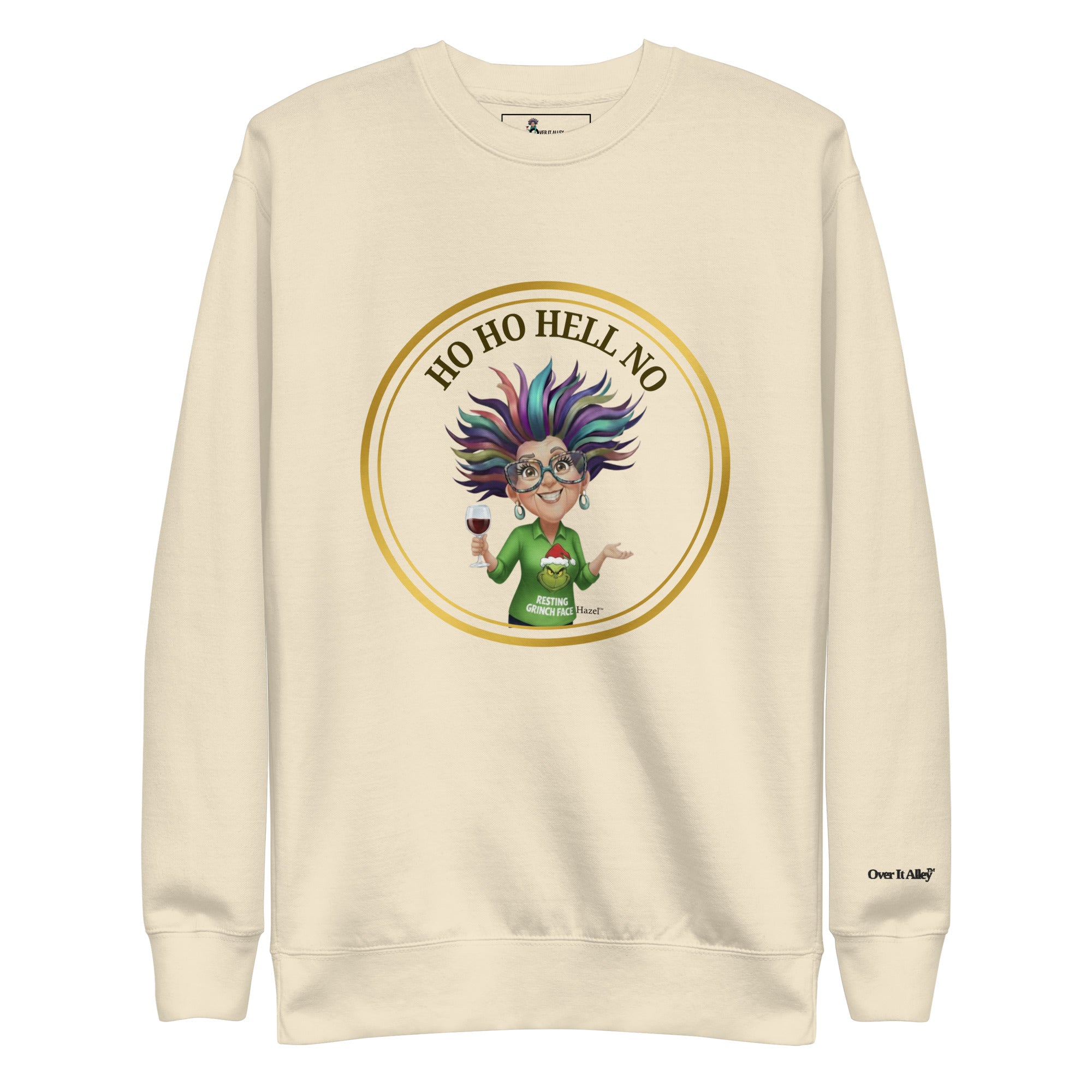 Funny Christmas Sweater - HO HO HELL NO™ - Resting Grinch Face