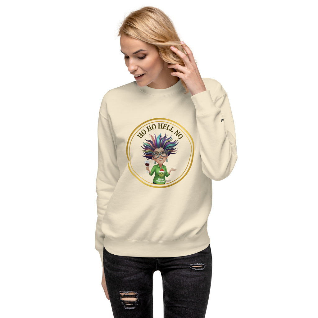 Funny Christmas Sweater - HO HO HELL NO™ - Resting Grinch Face