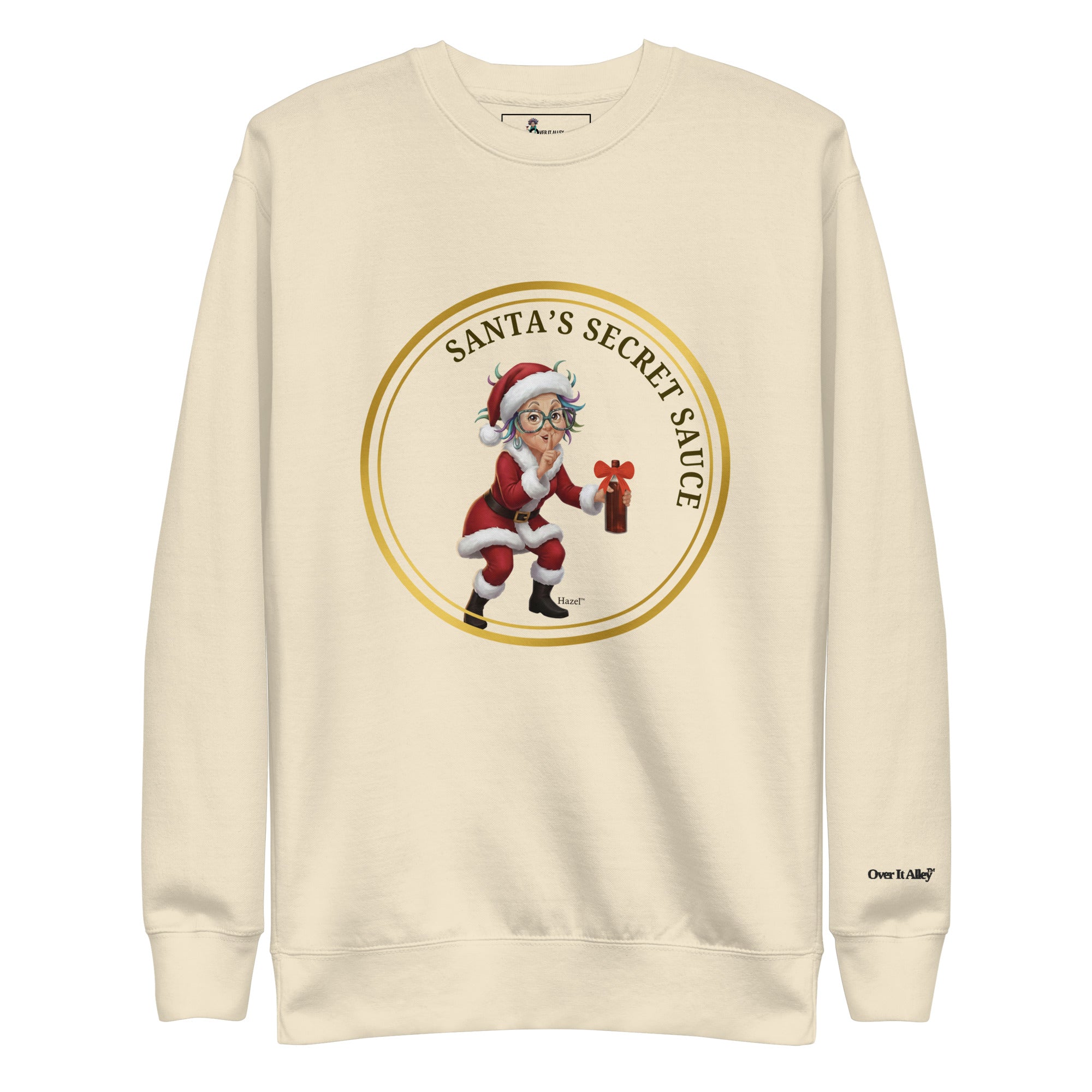  Funny Christmas Sweater SANTA'S SECRET SAUCE Holiday Drinking Humor