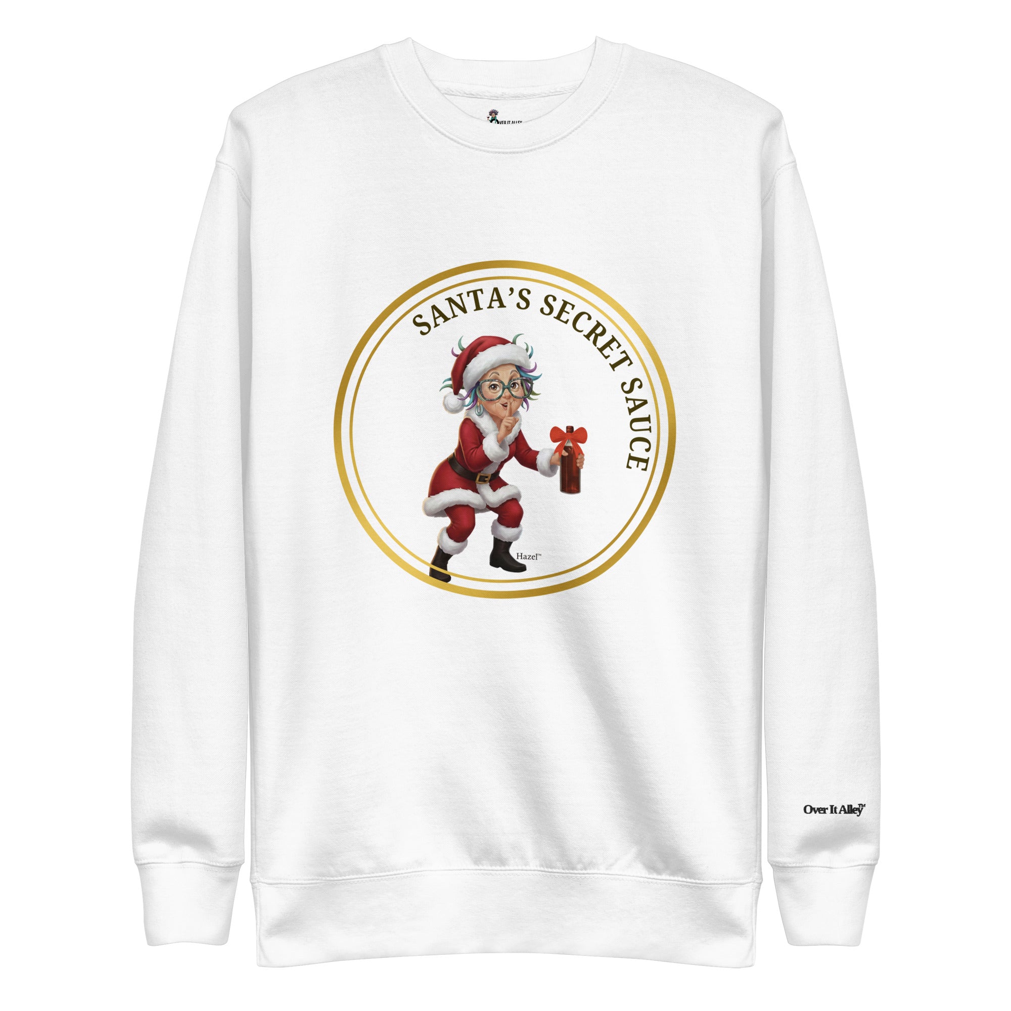  Funny Christmas Sweater SANTA'S SECRET SAUCE Holiday Drinking Humor