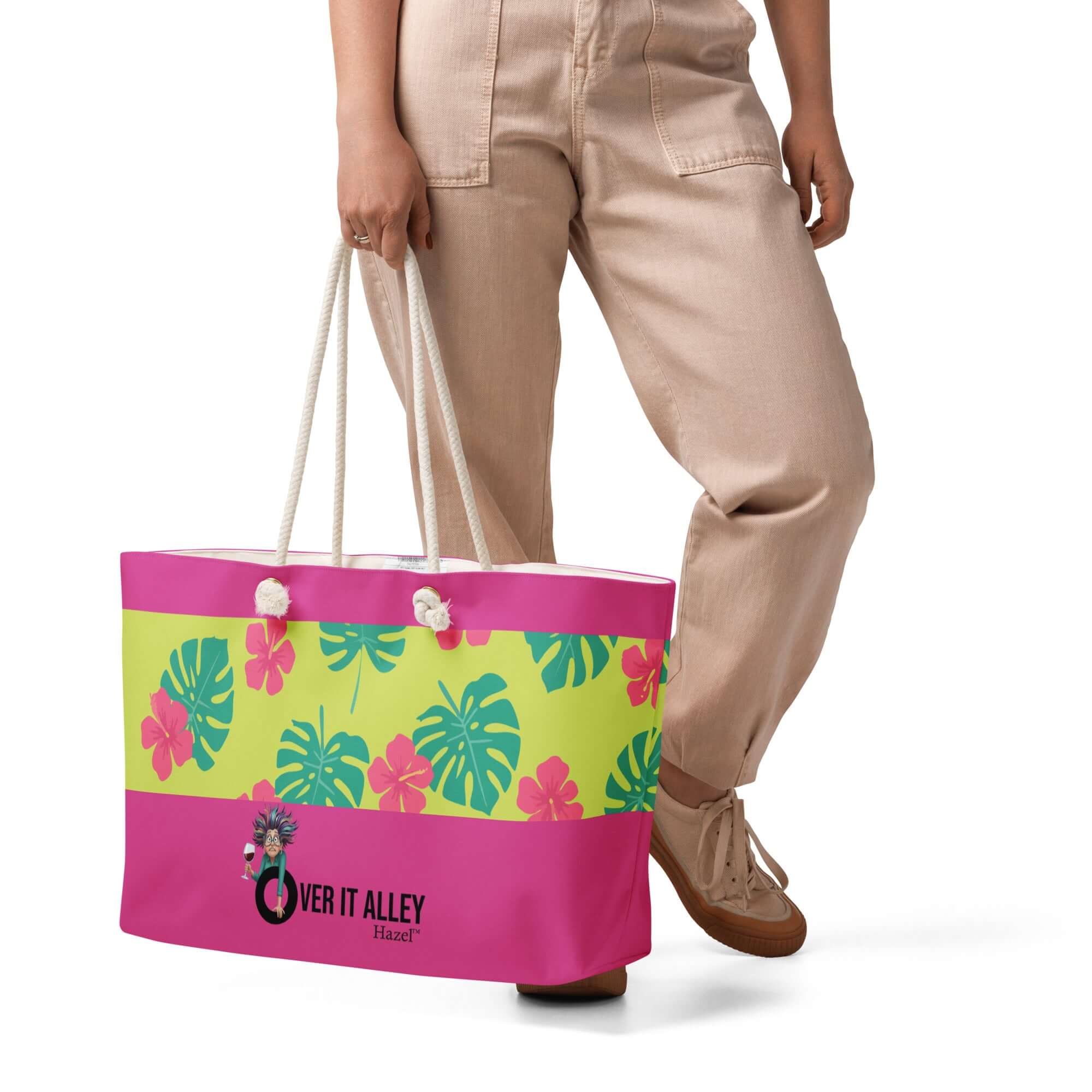 Wardrobe Weekender Travel Bag - Hot Pink Tropical 