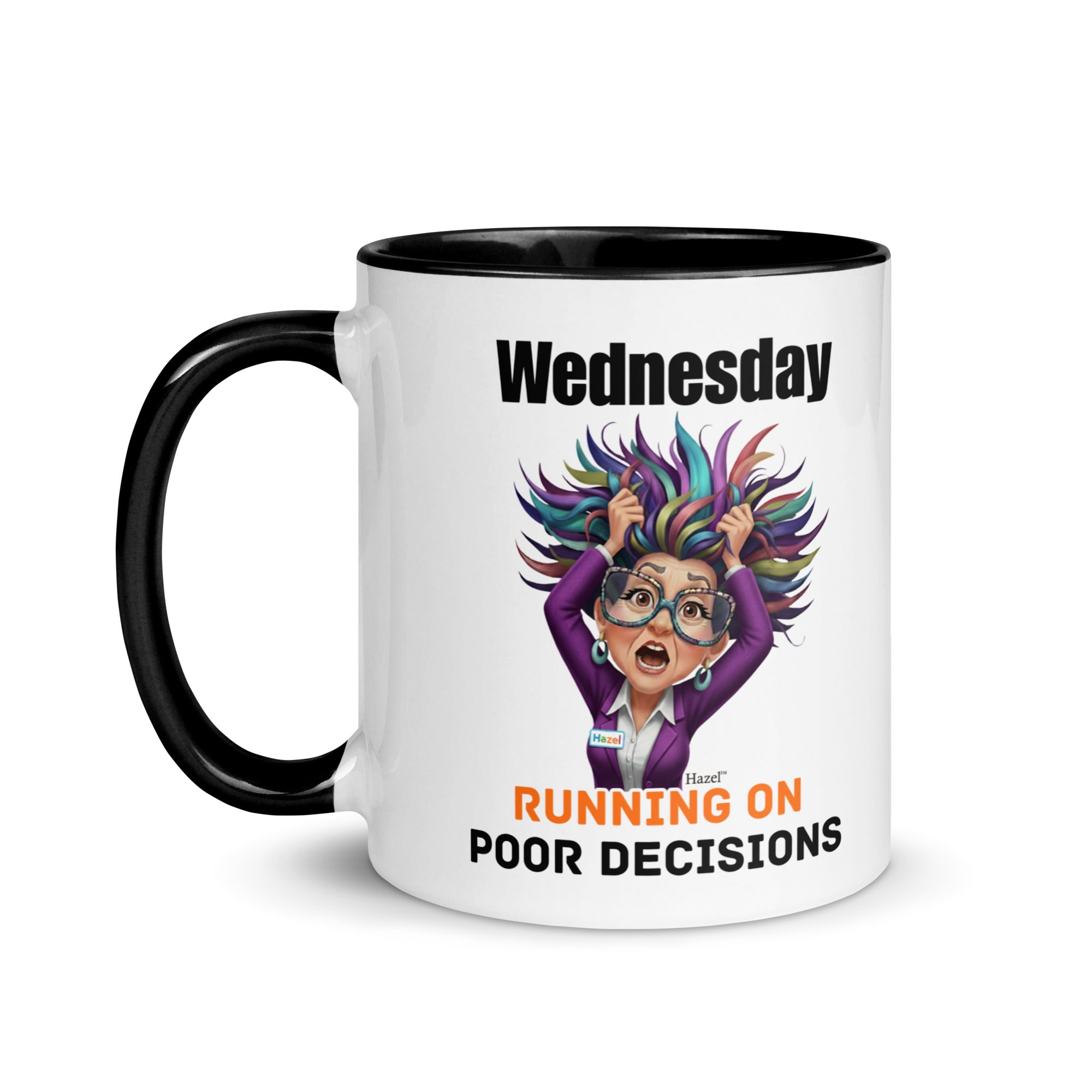Funny Midlife Coffee Mug 11oz - Wednesday Running on Poor Decisions 