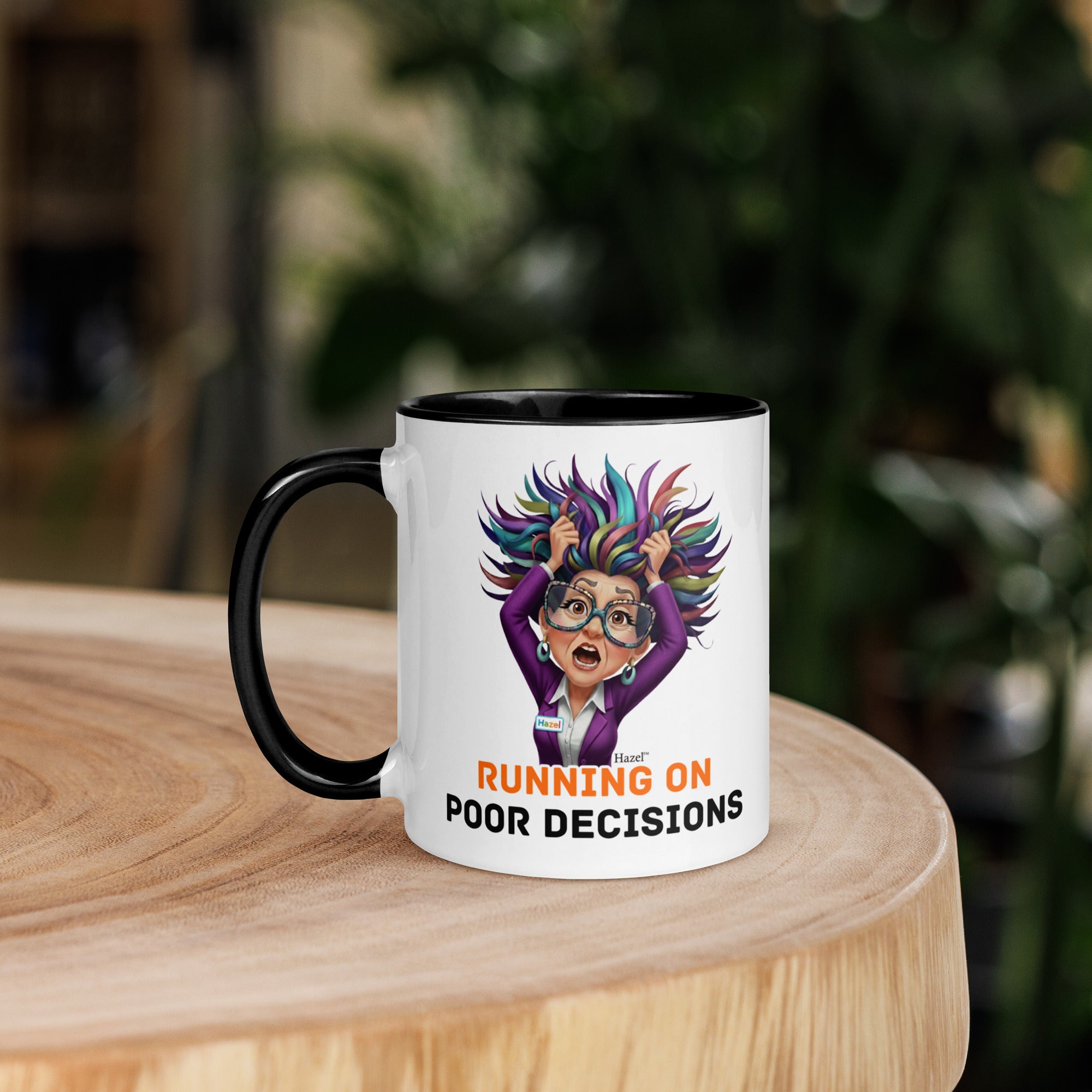 Funny Menopause Coffee Mug 11oz - Running on Poor Decisions