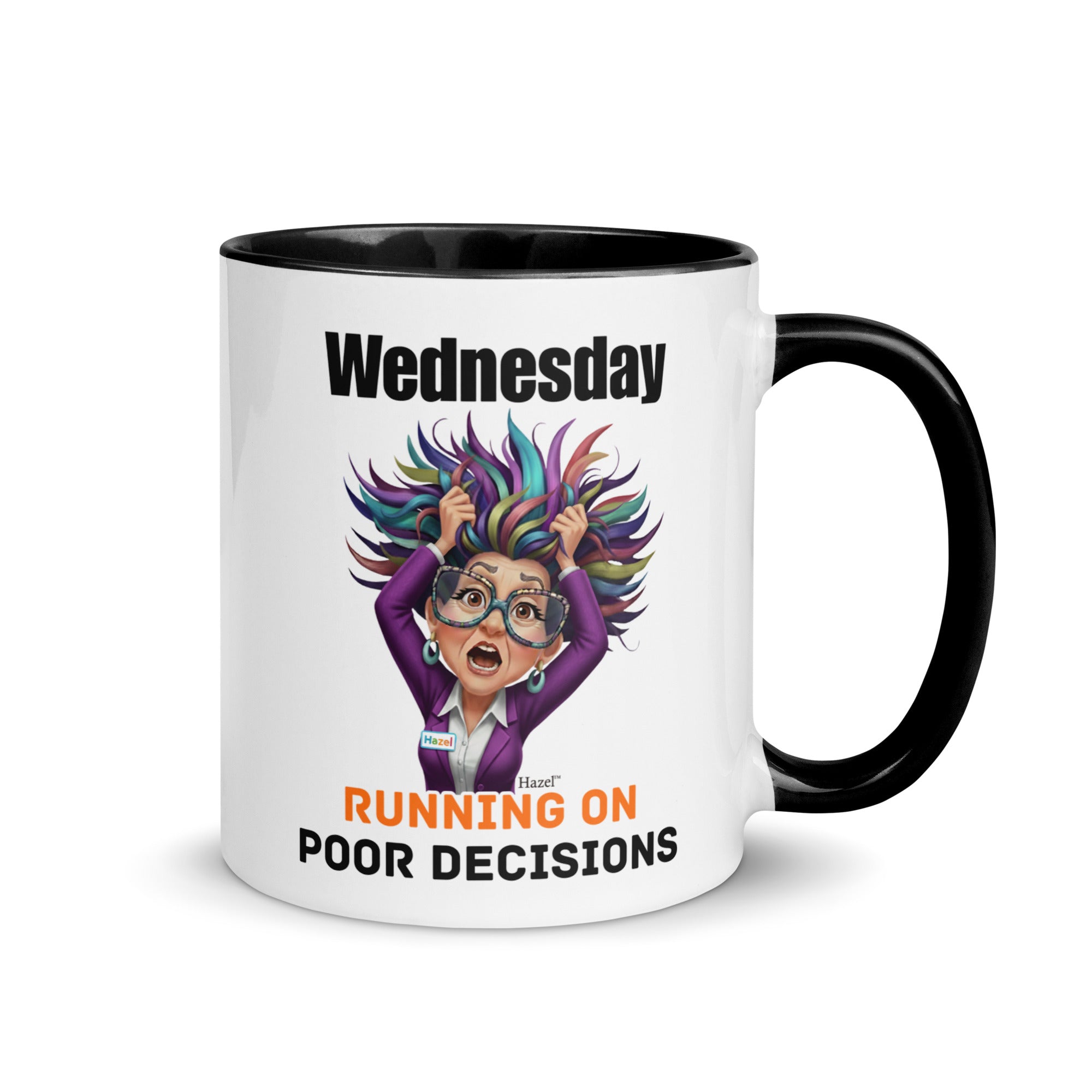 Funny Midlife Coffee Mug 11oz - Wednesday Running on Poor Decisions 
