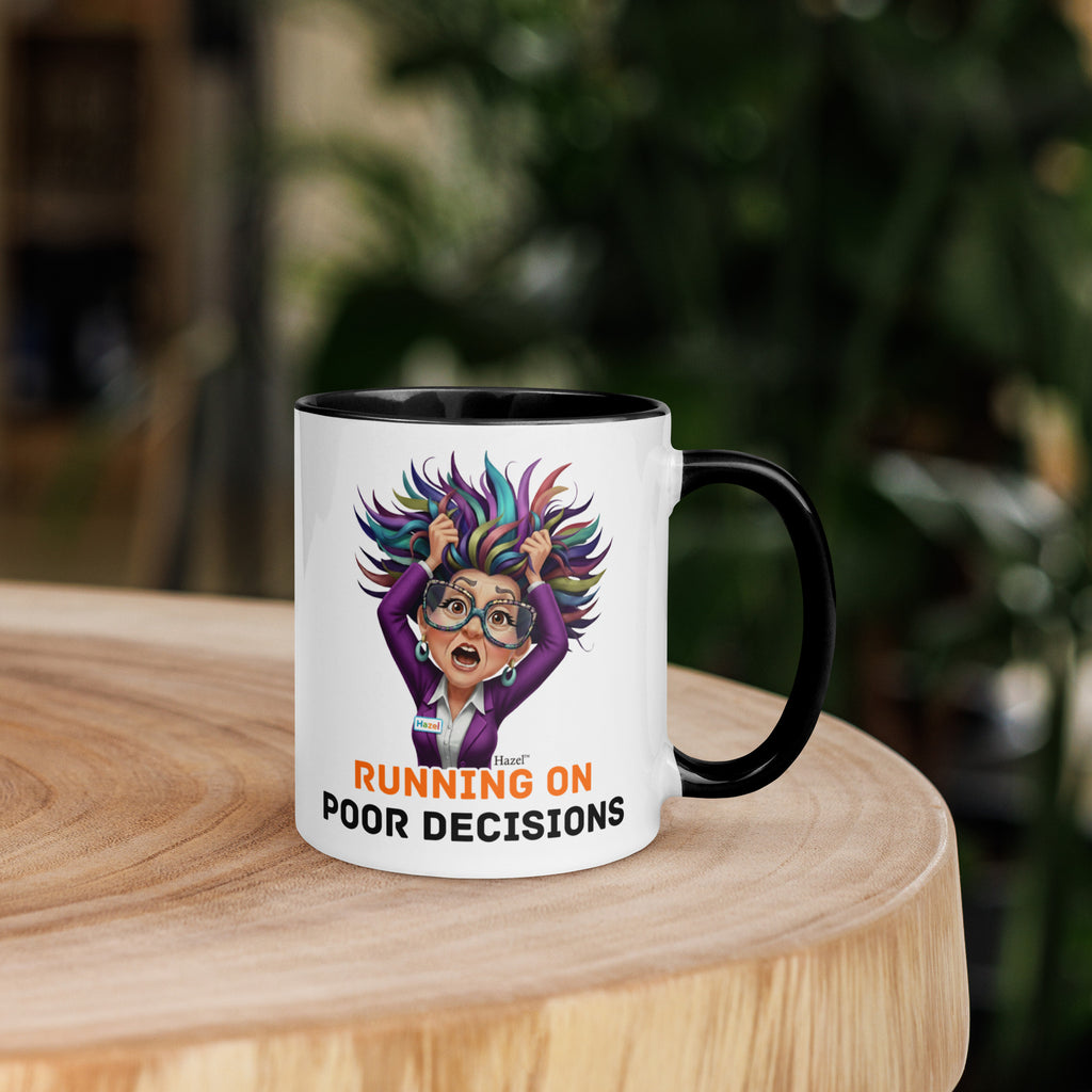 Funny Menopause Coffee Mug 11oz - Running on Poor Decisions