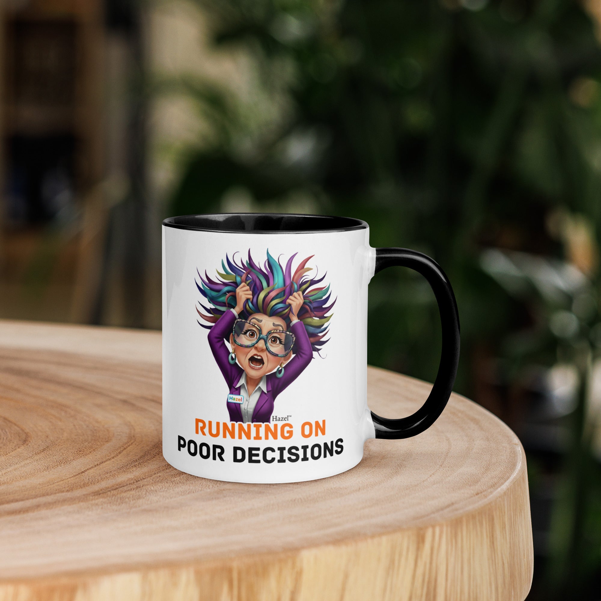 Funny Menopause Coffee Mug 11oz - Running on Poor Decisions