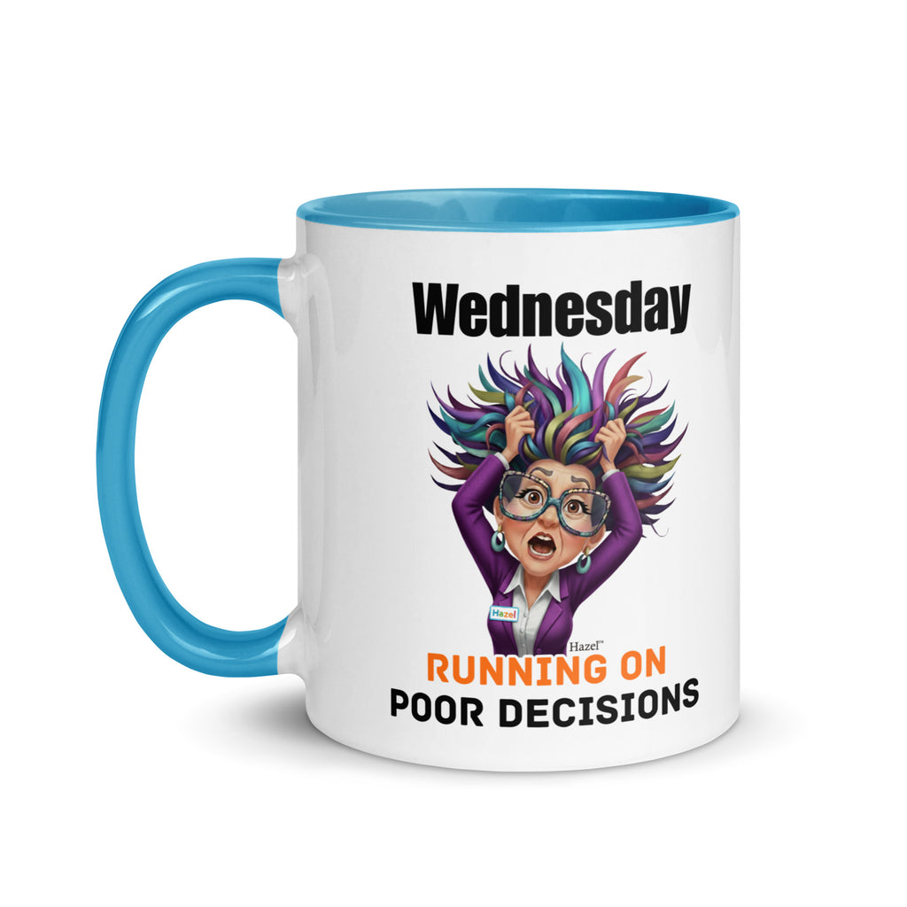 Funny Midlife Coffee Mug 11oz - Wednesday Running on Poor Decisions 