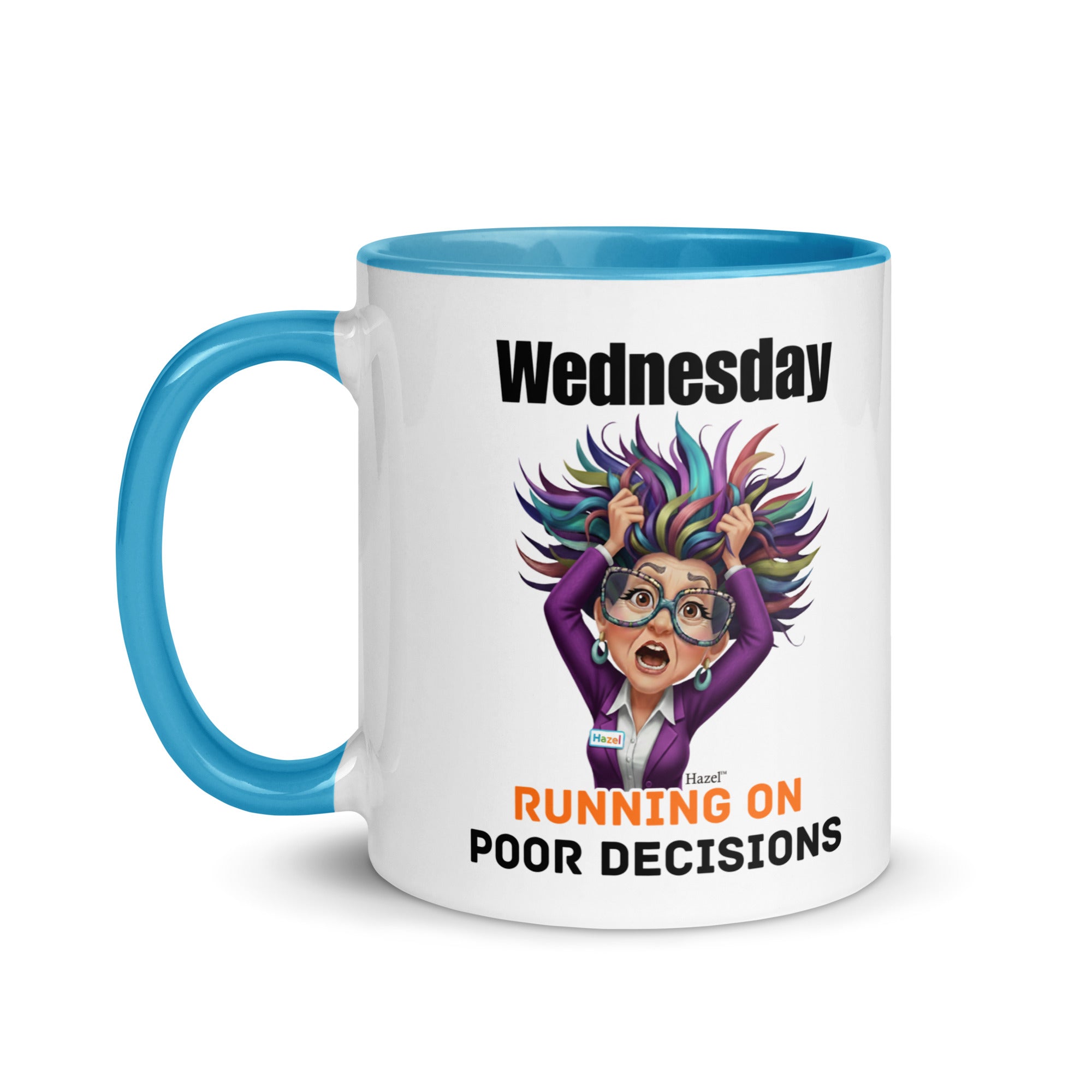 Funny Midlife Coffee Mug 11oz - Wednesday Running on Poor Decisions 
