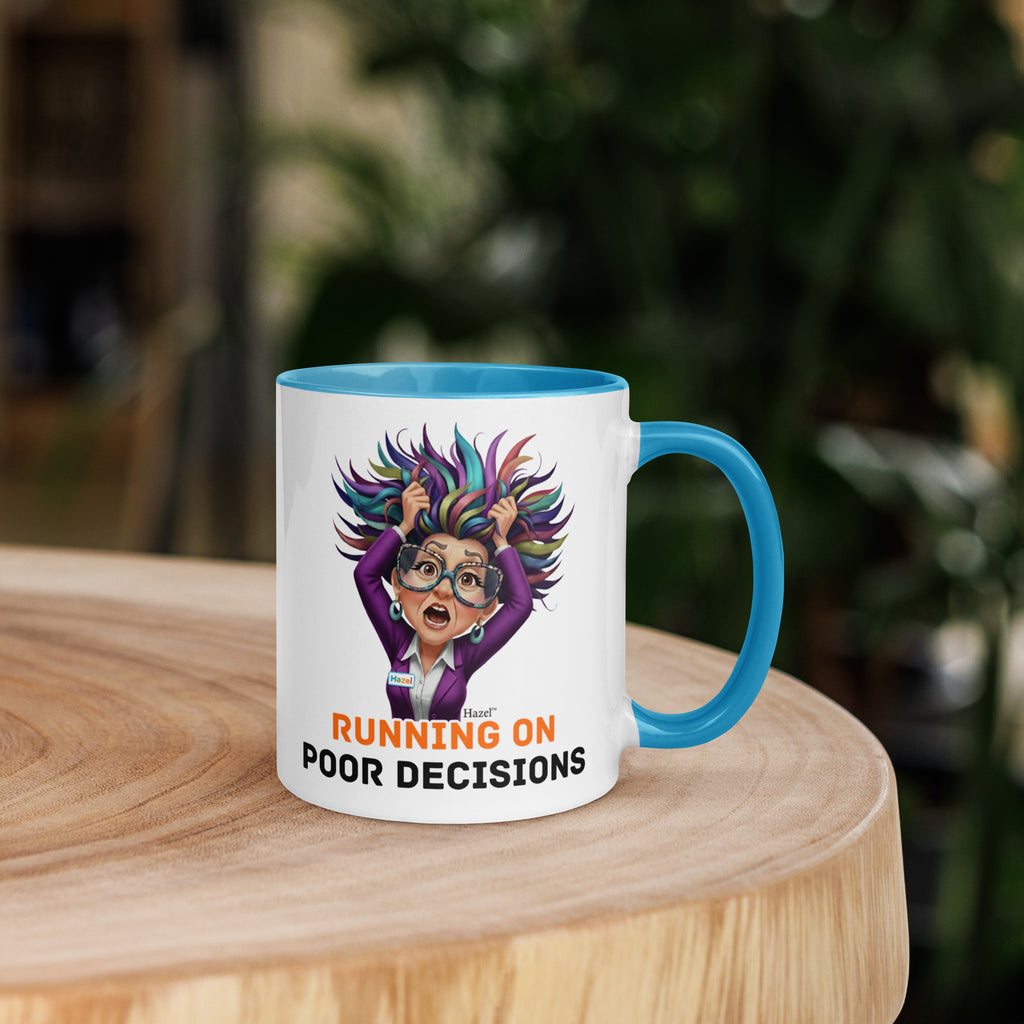 Funny Menopause Coffee Mug 11oz - Running on Poor Decisions