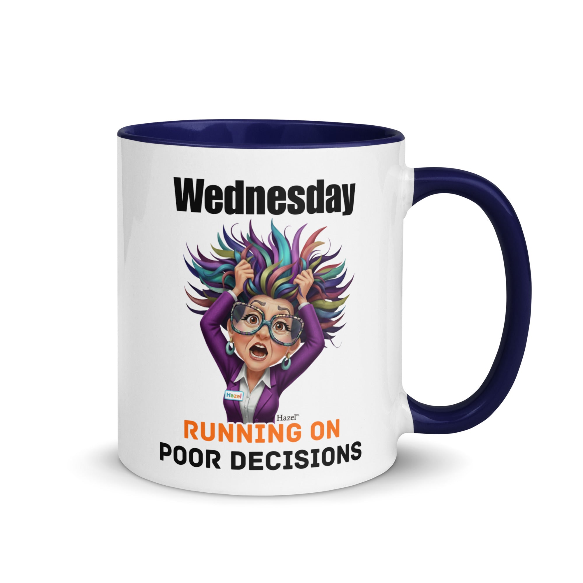 Funny Midlife Coffee Mug 11oz - Wednesday Running on Poor Decisions 