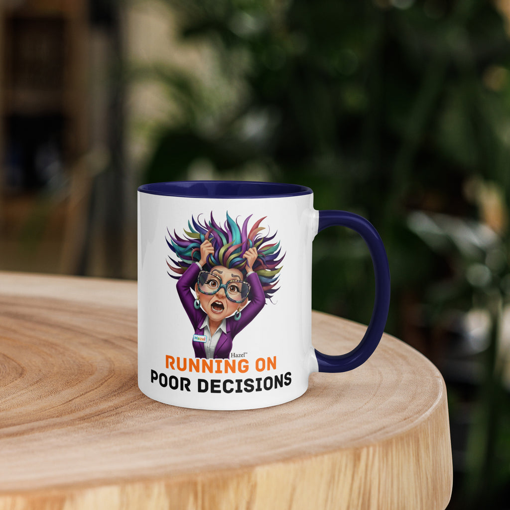 Funny Menopause Coffee Mug 11oz - Running on Poor Decisions