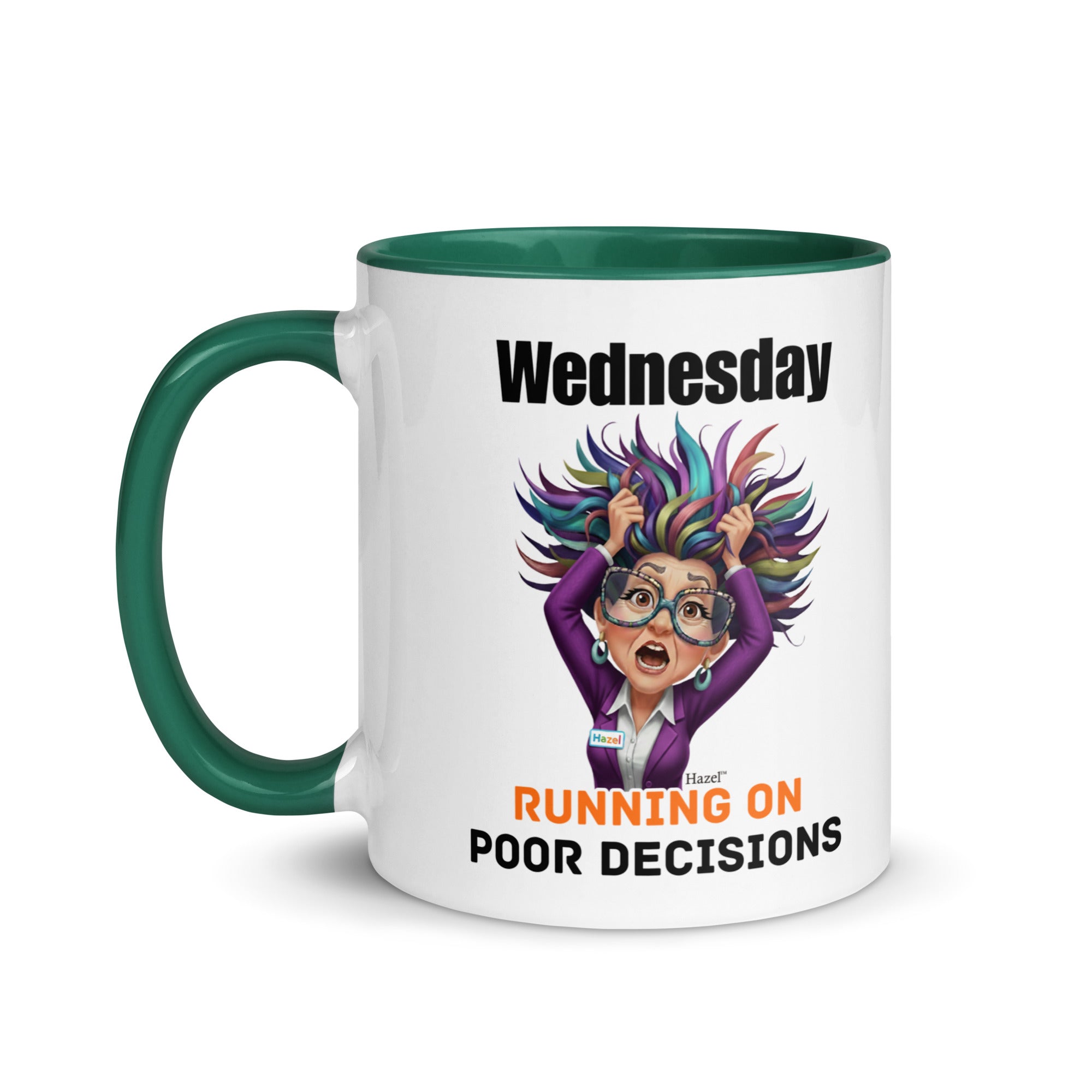 Funny Midlife Coffee Mug 11oz - Wednesday Running on Poor Decisions 