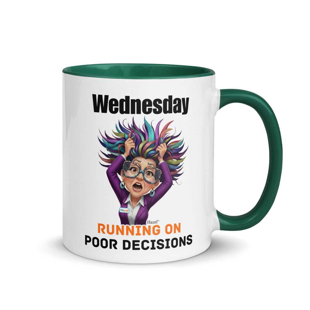 Funny Midlife Coffee Mug 11oz - Wednesday Running on Poor Decisions 