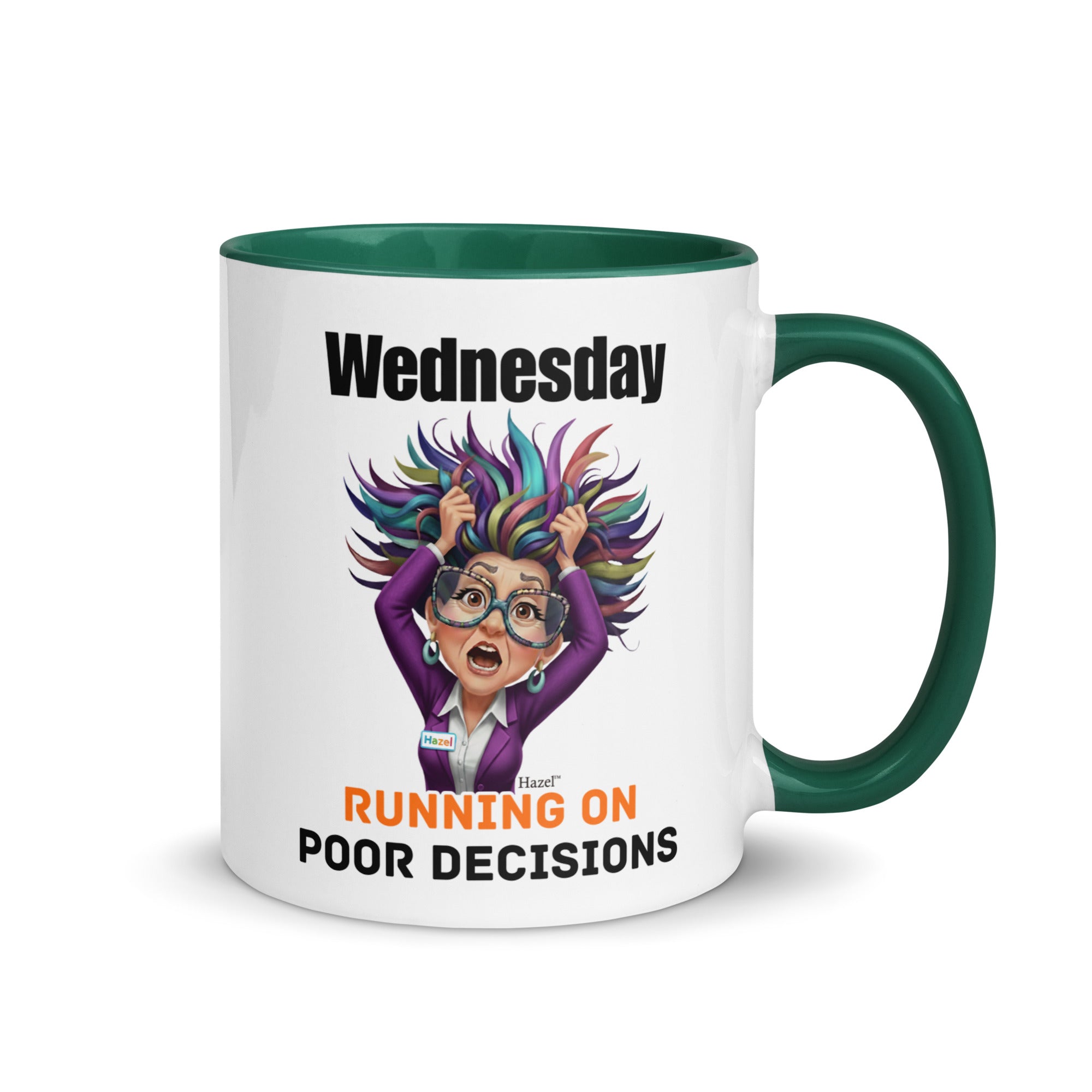 Funny Midlife Coffee Mug 11oz - Wednesday Running on Poor Decisions 