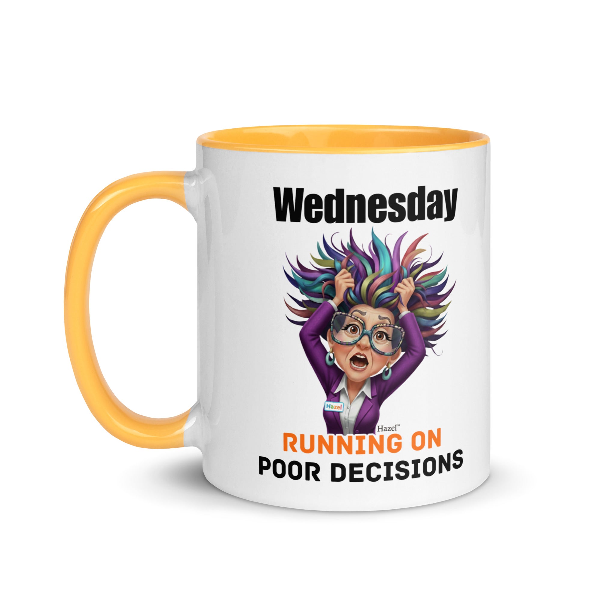 Funny Midlife Coffee Mug 11oz - Wednesday Running on Poor Decisions 