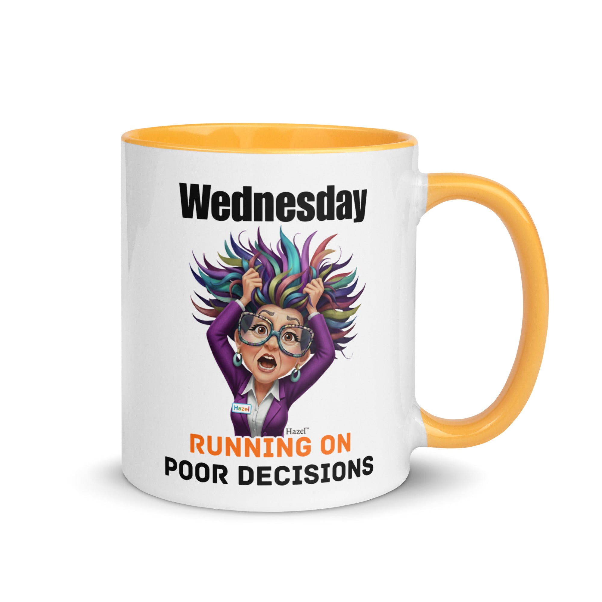 Funny Midlife Coffee Mug 11oz - Wednesday Running on Poor Decisions 