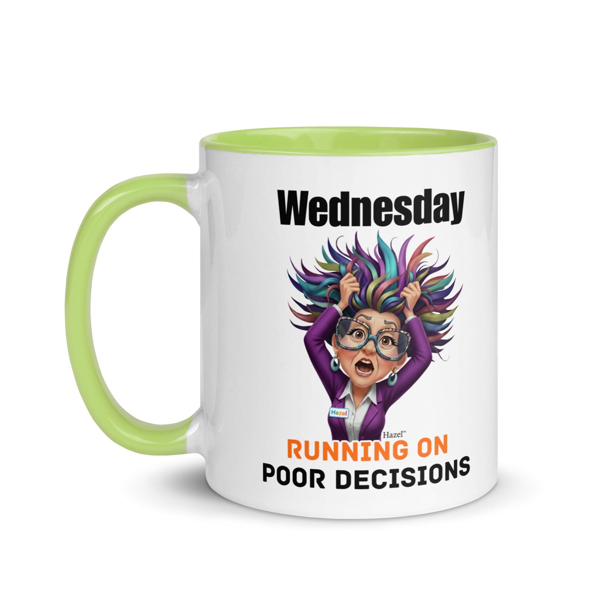 Funny Midlife Coffee Mug 11oz - Wednesday Running on Poor Decisions 