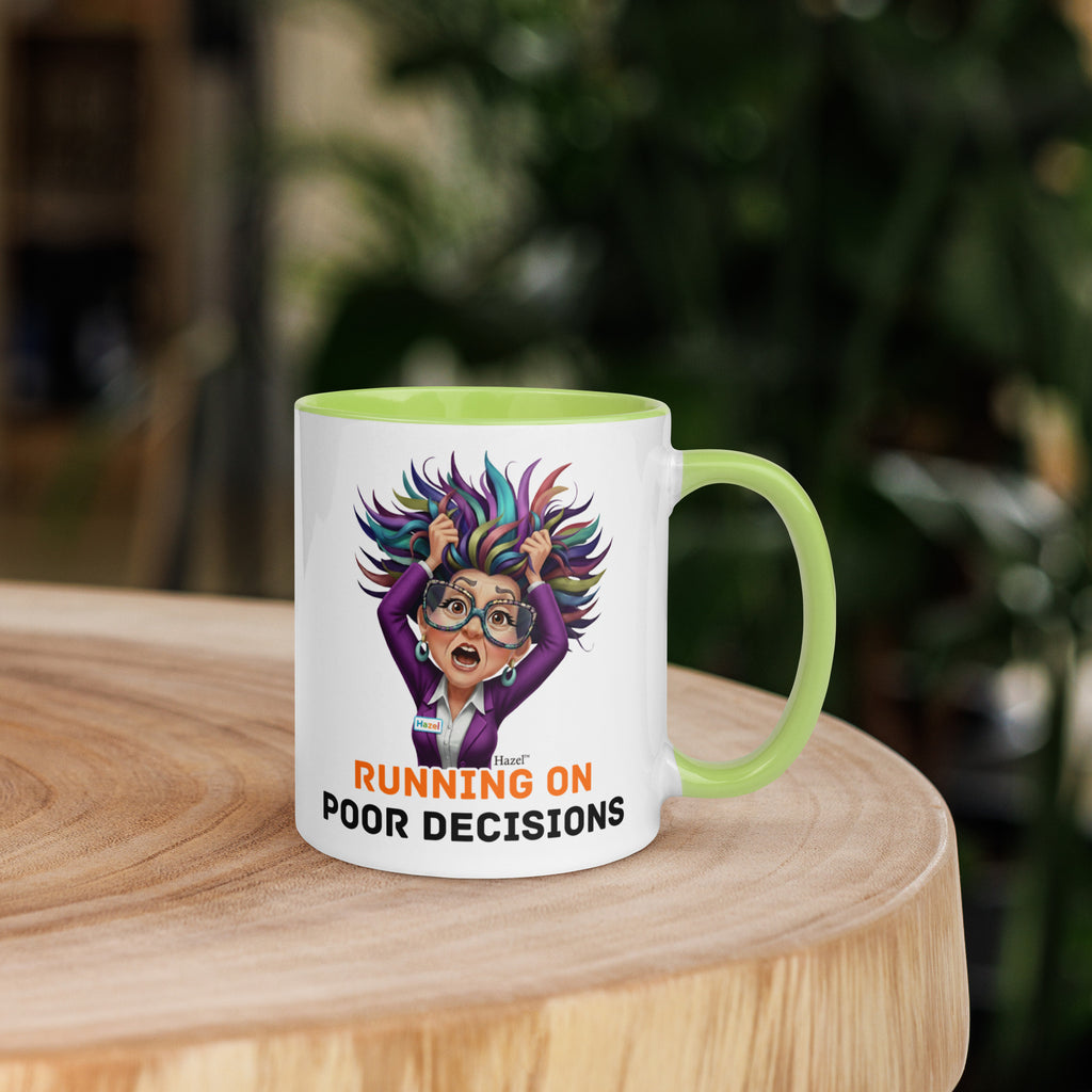 Funny Menopause Coffee Mug 11oz - Running on Poor Decisions