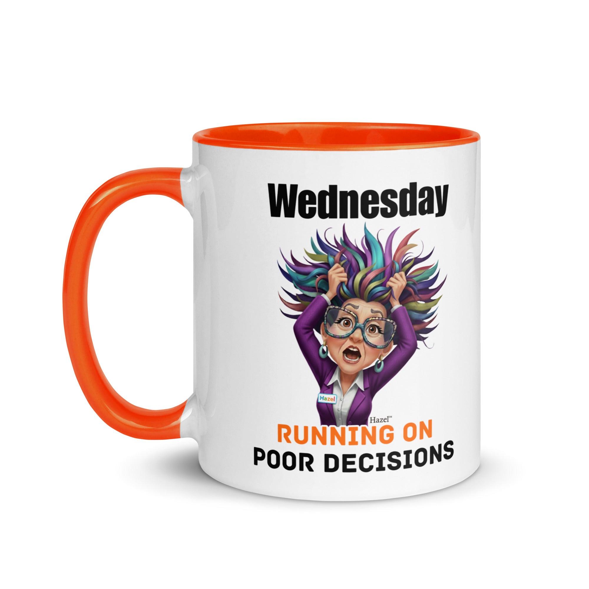 Funny Midlife Coffee Mug 11oz - Wednesday Running on Poor Decisions 
