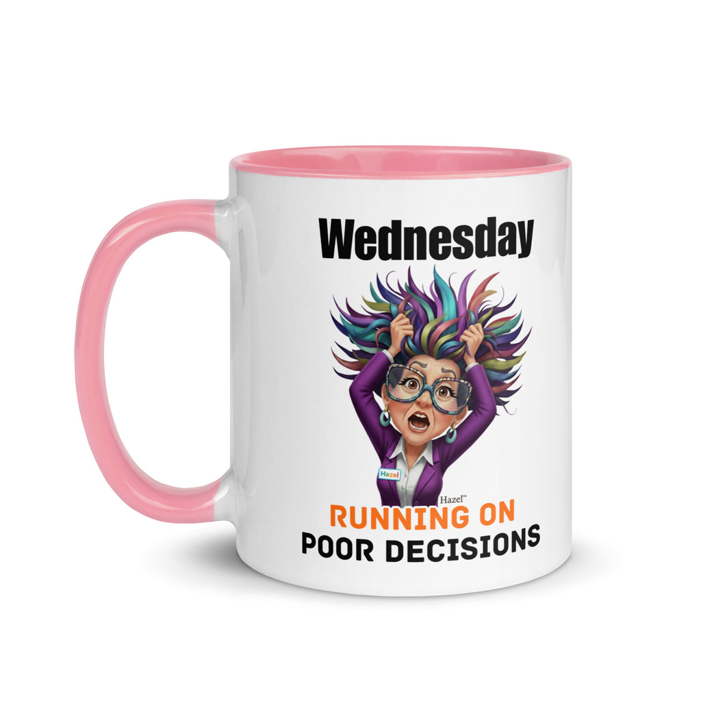 Funny Midlife Coffee Mug 11oz - Wednesday Running on Poor Decisions 