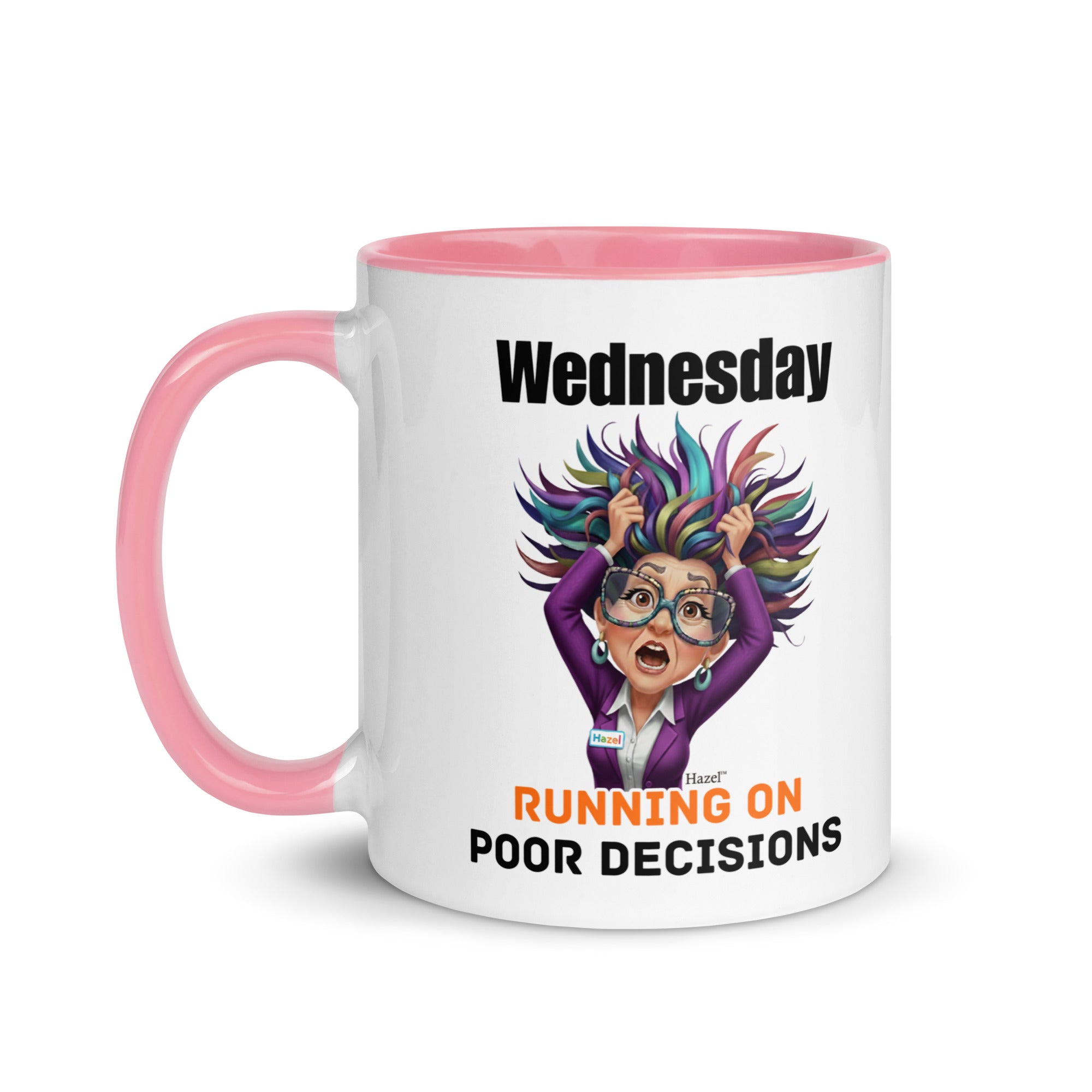 Funny Midlife Coffee Mug 11oz - Wednesday Running on Poor Decisions 