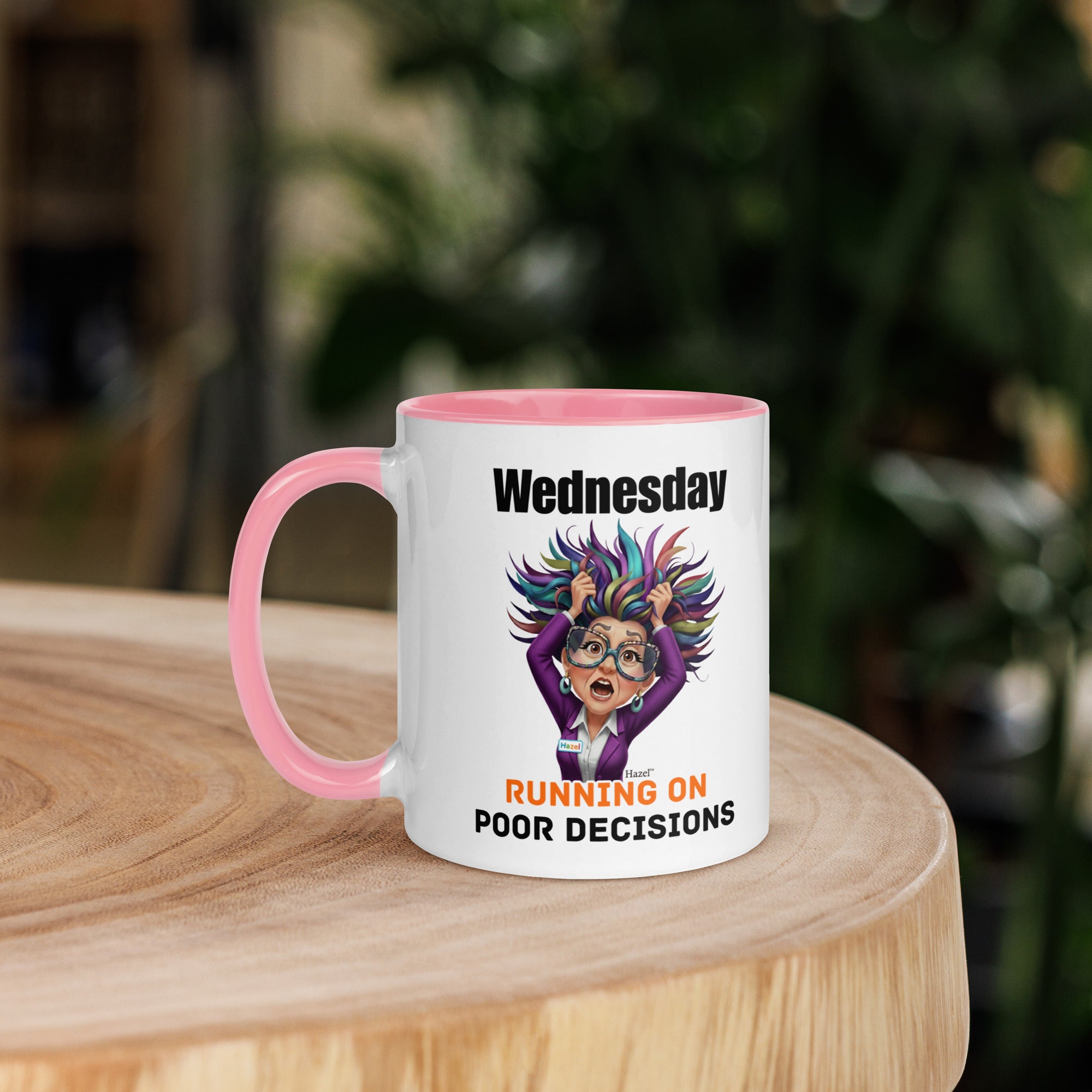 Funny Midlife Coffee Mug 11oz - Wednesday Running on Poor Decisions 