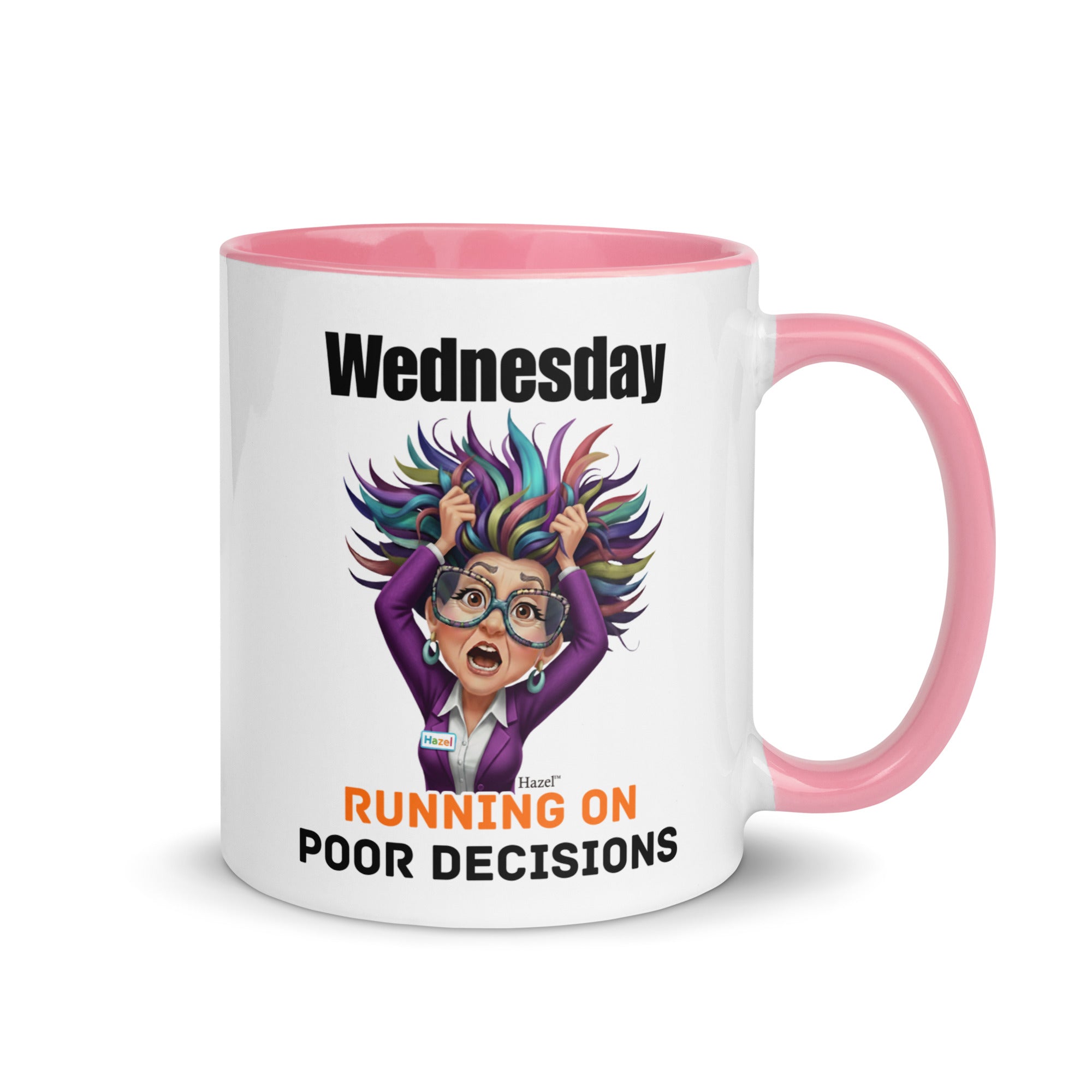 Funny Midlife Coffee Mug 11oz - Wednesday Running on Poor Decisions 