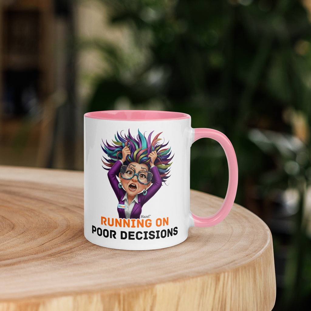 Funny Menopause Coffee Mug 11oz - Running on Poor Decisions