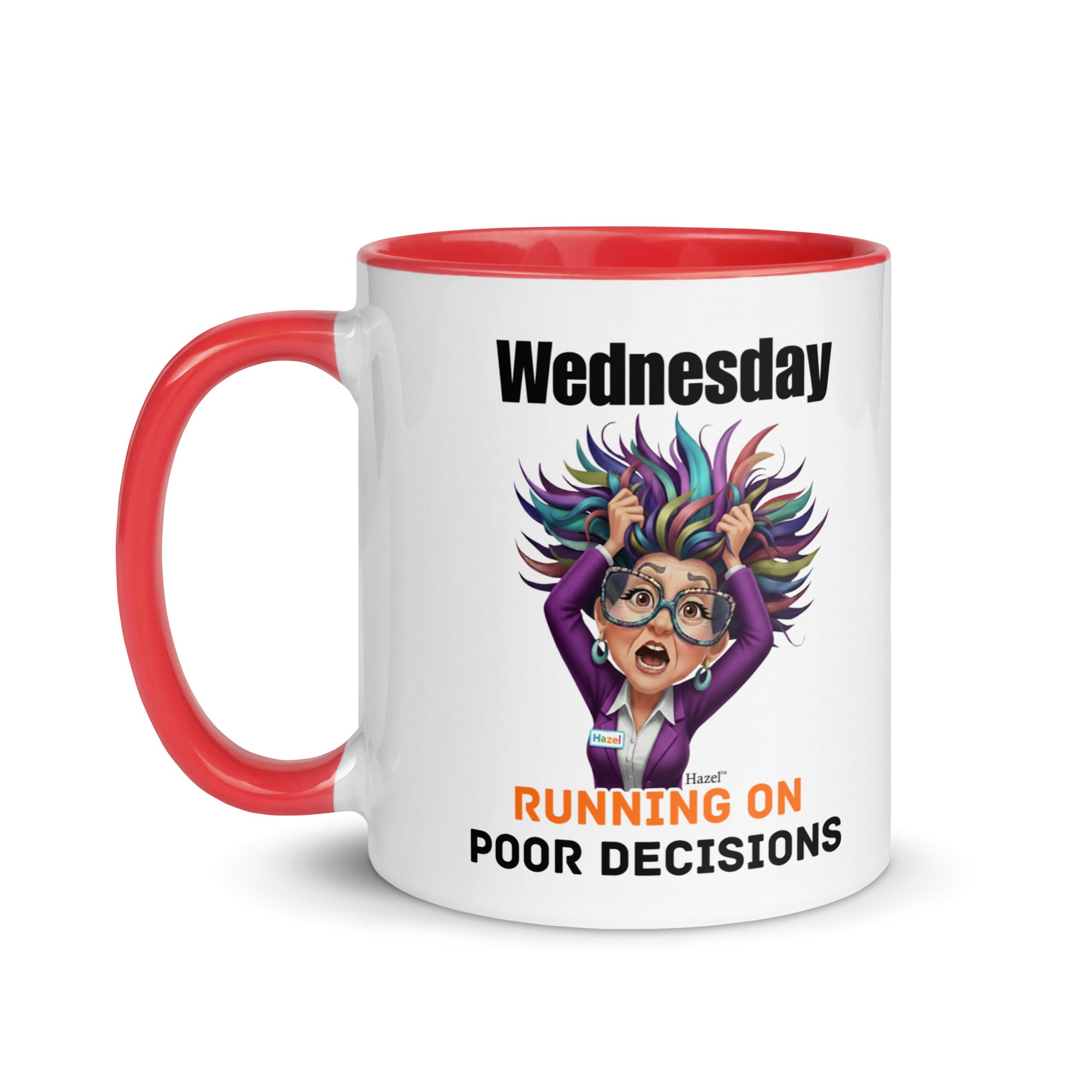Funny Midlife Coffee Mug 11oz - Wednesday Running on Poor Decisions 
