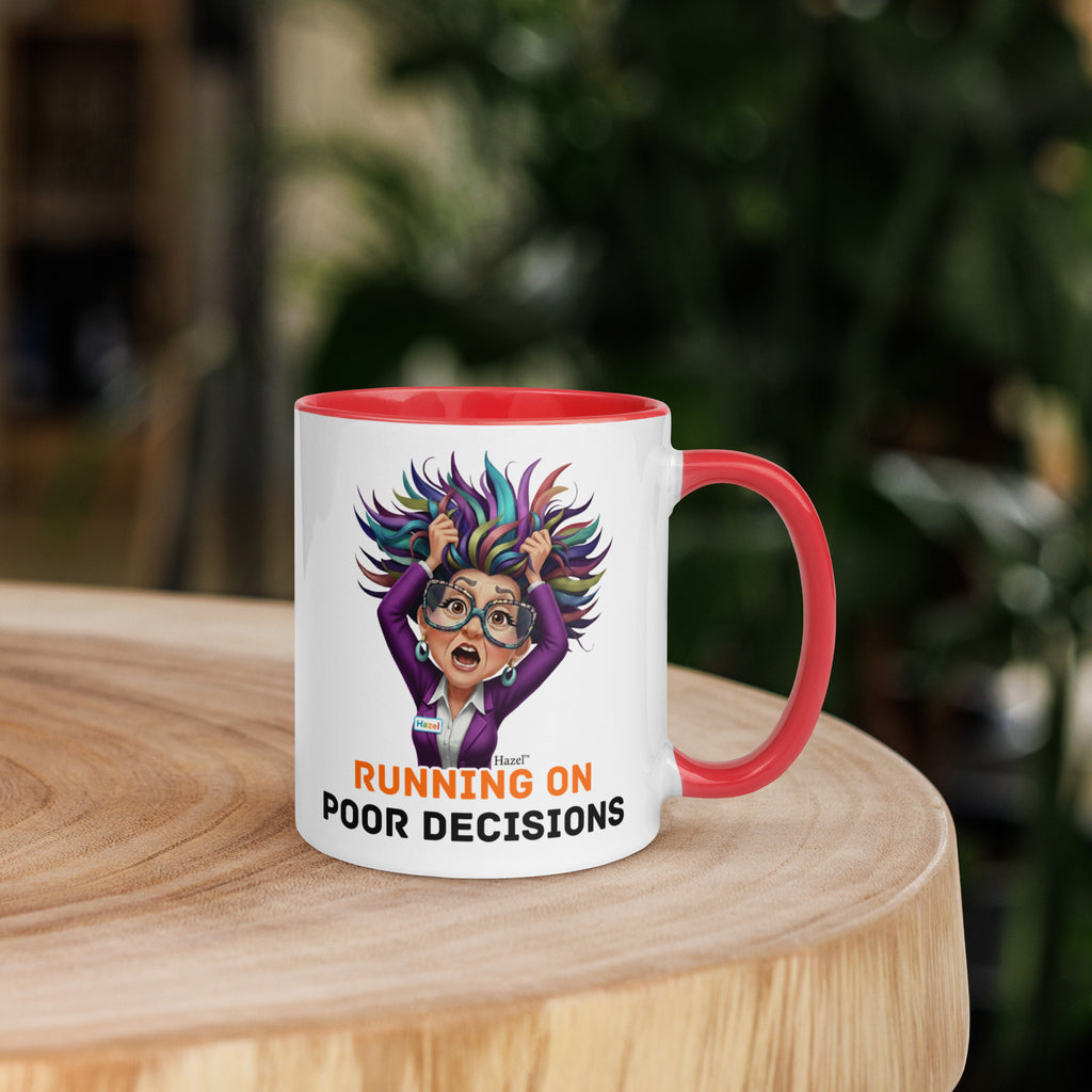 Funny Menopause Coffee Mug 11oz - Running on Poor Decisions