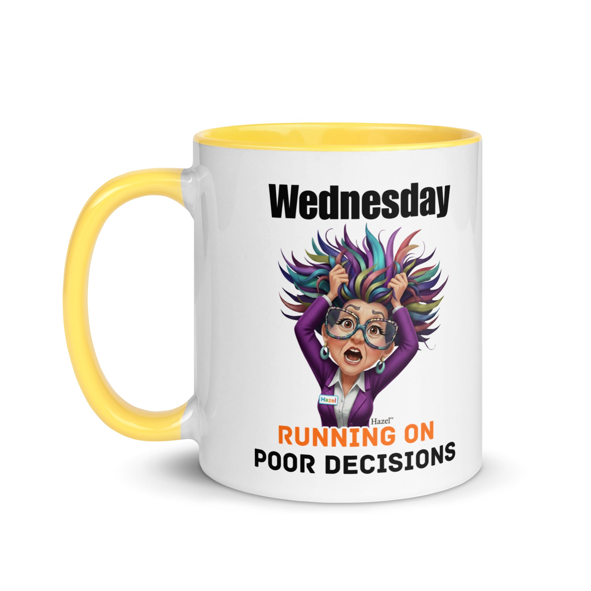 Funny Midlife Coffee Mug 11oz - Wednesday Running on Poor Decisions 