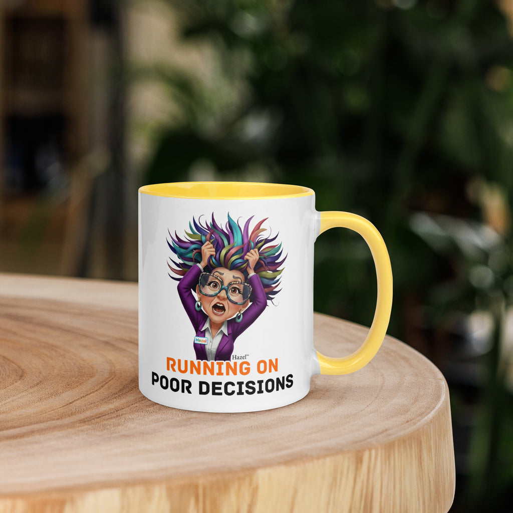 Funny Menopause Coffee Mug 11oz - Running on Poor Decisions