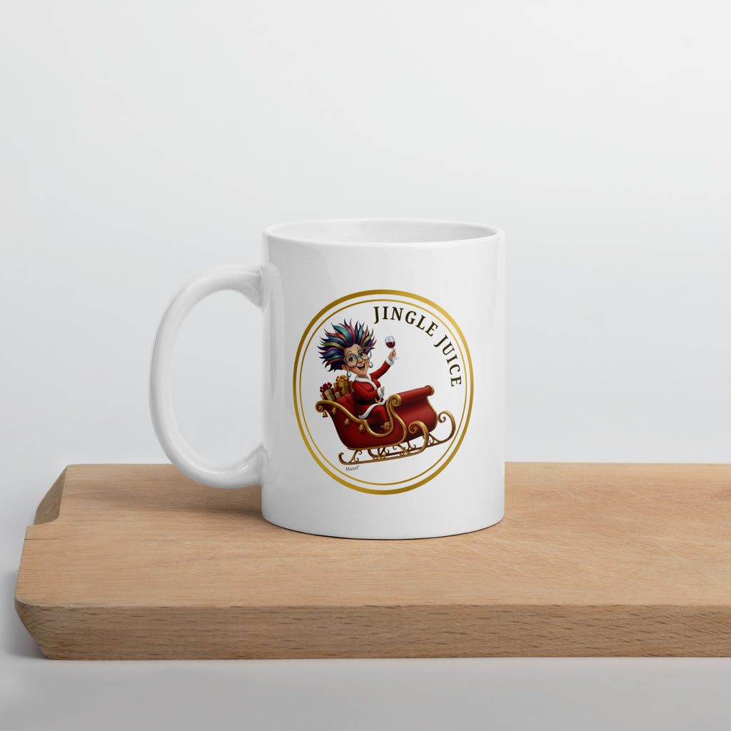 Funny Christmas Coffee Mug 11oz JINGLE JUICE™ Wine Lover Holiday Gift 